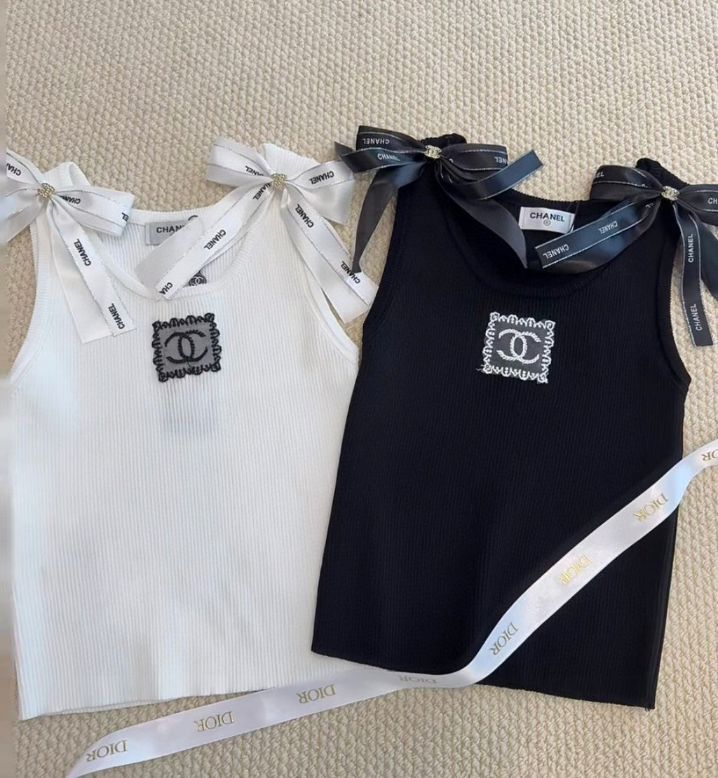 TANK TOP 615182 IN WHITE COTTON RIBBED KNIT
