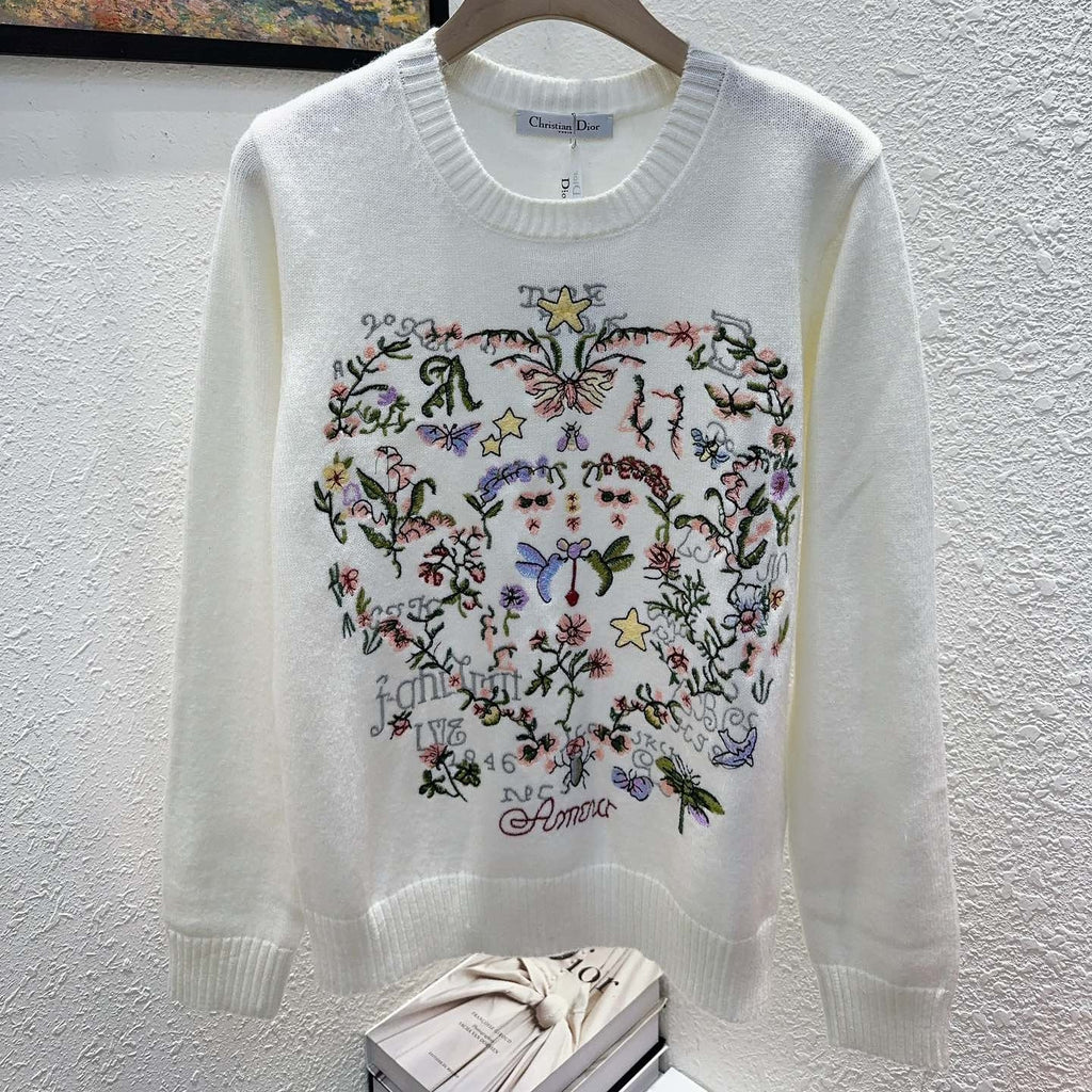 DIOR 25S LONG-SLEEVE CREWNECK SWEATER 675