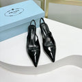 PRA PATENT LEATHER SLINGBACK PUMPS 50 BLACK