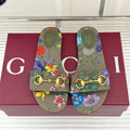 SLIDE SANDALS IN WARM BEIGE FABRIC FLORAL AND LEAF PRINT