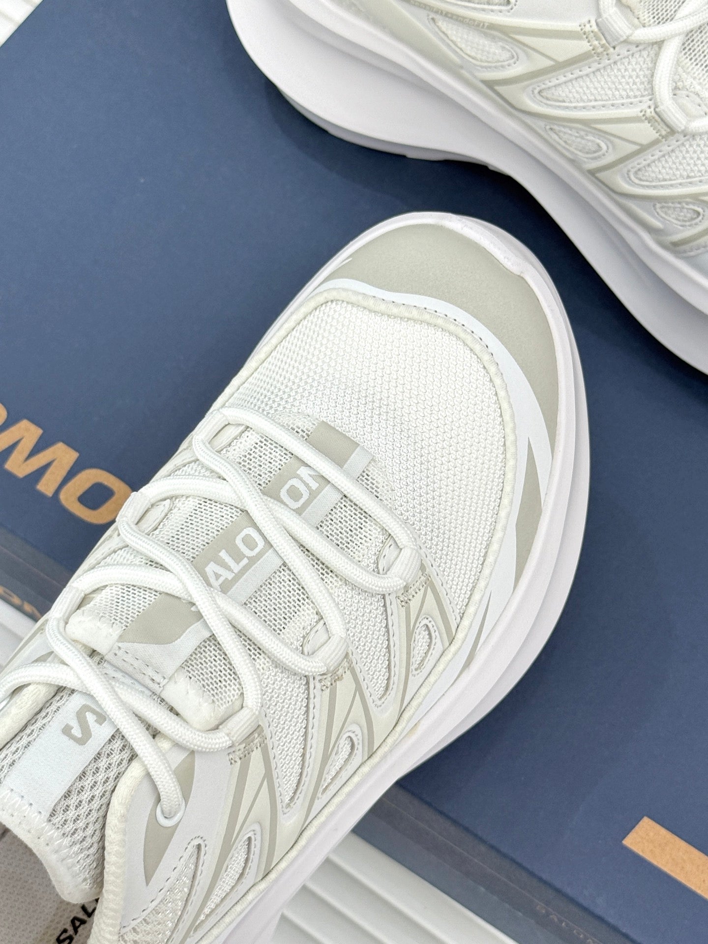 ALO 25S SALOMON XT-6 SNEAKER IN WHITE MESH FABRIC AND TPU STYLE 6