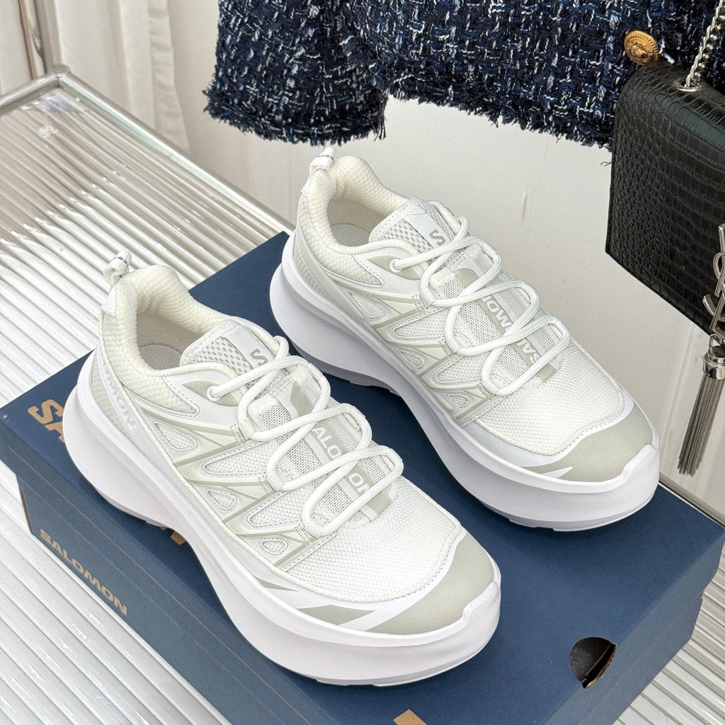 ALO 25S SALOMON XT-6 SNEAKER IN WHITE MESH FABRIC AND TPU STYLE 6