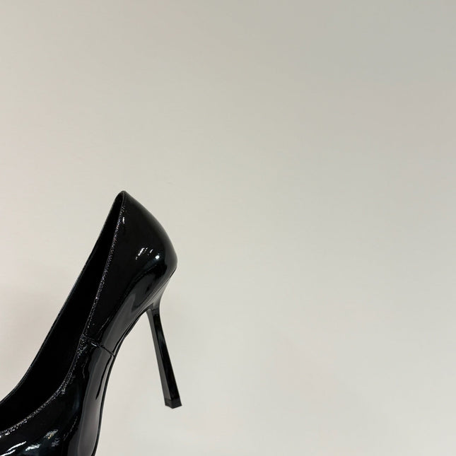 JEANNE HIGH PUMPS IN BLACK PATENT CALFSKIN