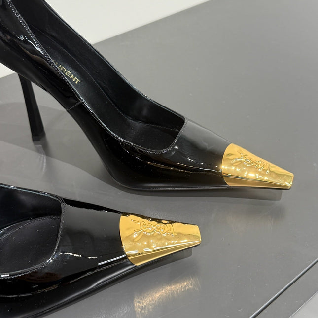 JEANNE HIGH PUMPS IN BLACK PATENT CALFSKIN