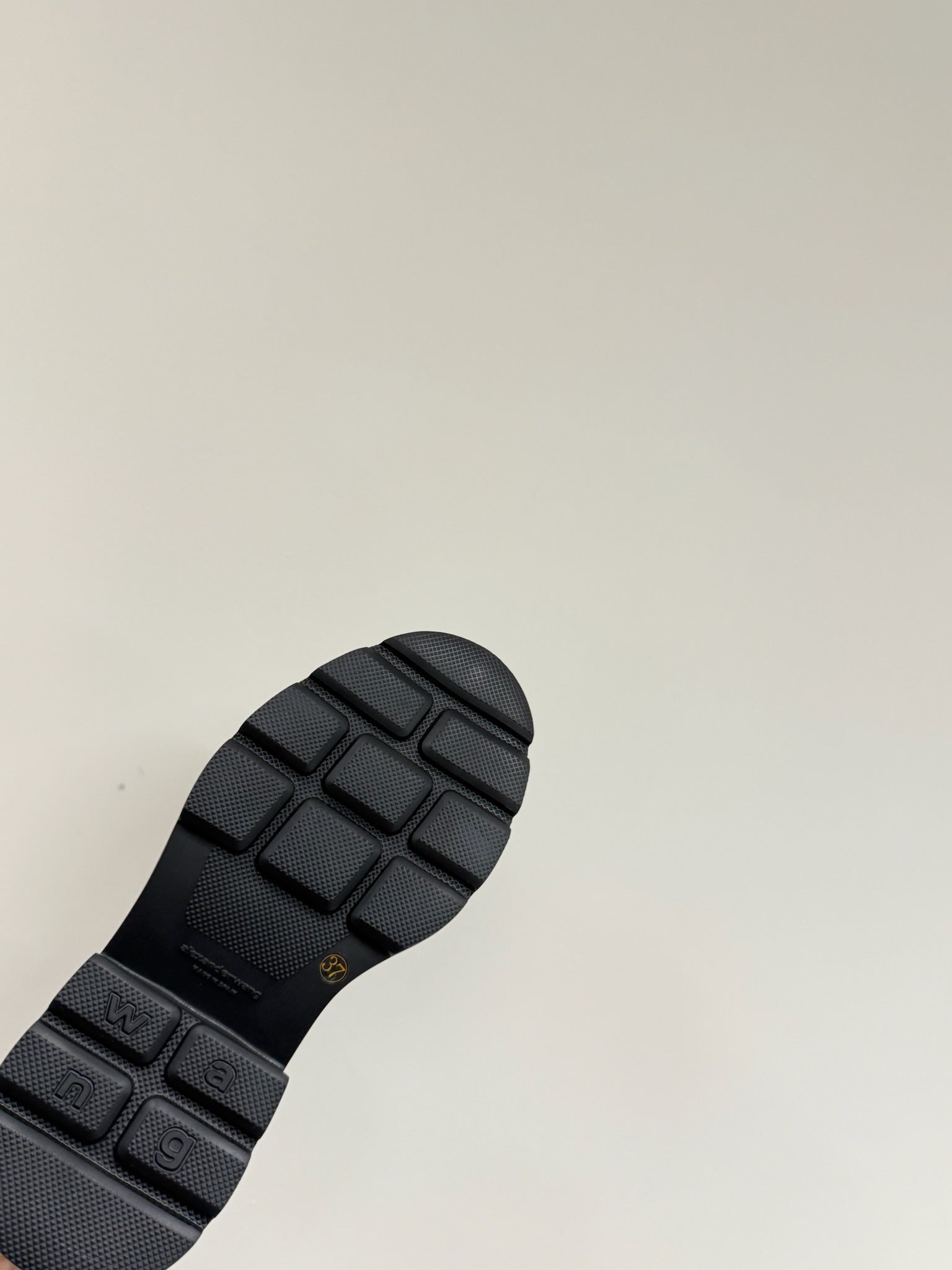 PLATFORM PATCHWWORK MARY JANE IN BLACK CALFSKIN
