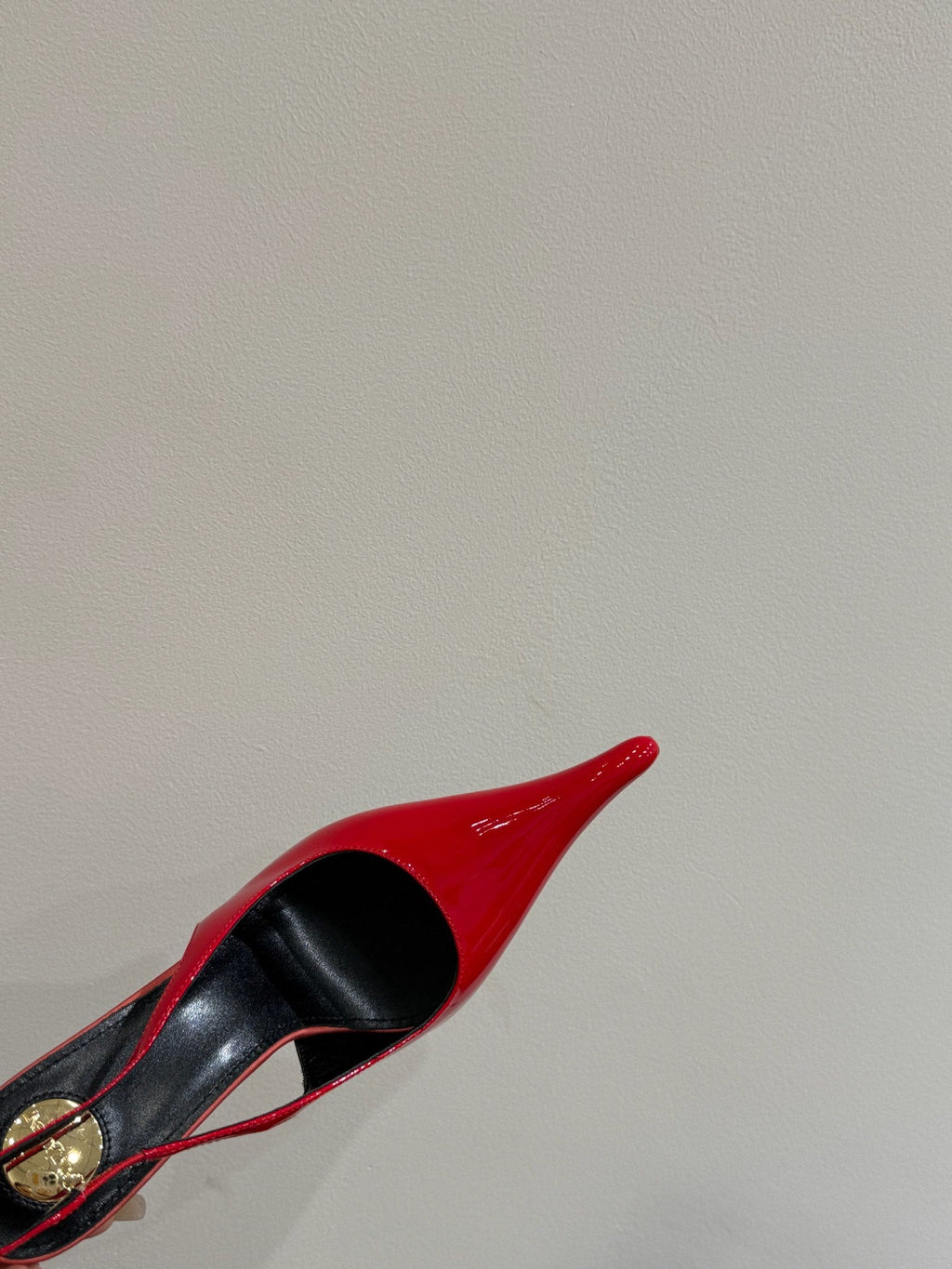 YSL HIGH SLINGBACK 25S IN RED GLOSSY LAMBSKIN