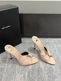 YSL HIGH HEEL 25S 100 MM IN BEIGE LAMBSKIN