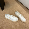CHANEL 26S LOAFER IN WHITE PATENT CALFSKIN CC LOGO