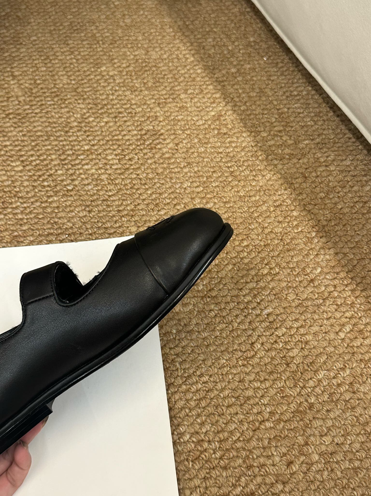 CHANEL 26S MARY JANE FLATS IN BLACK CALFSKIN WITH CC LOGO