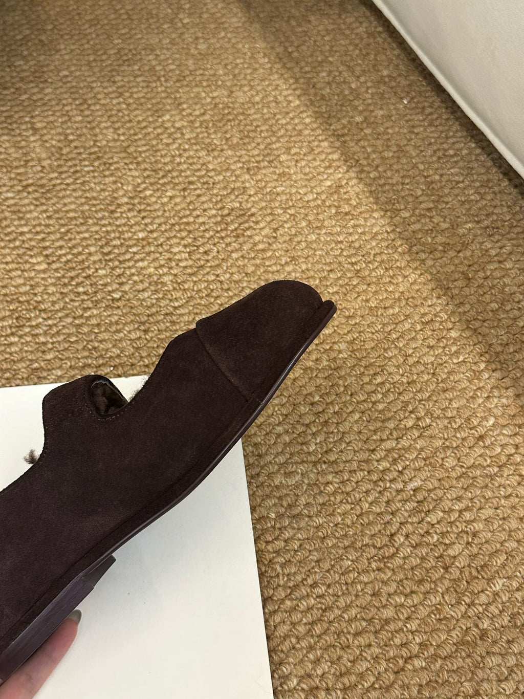 CHANEL 26S MARY JANE FLATS IN DARK BROWN SUEDE WITH CC LOGO