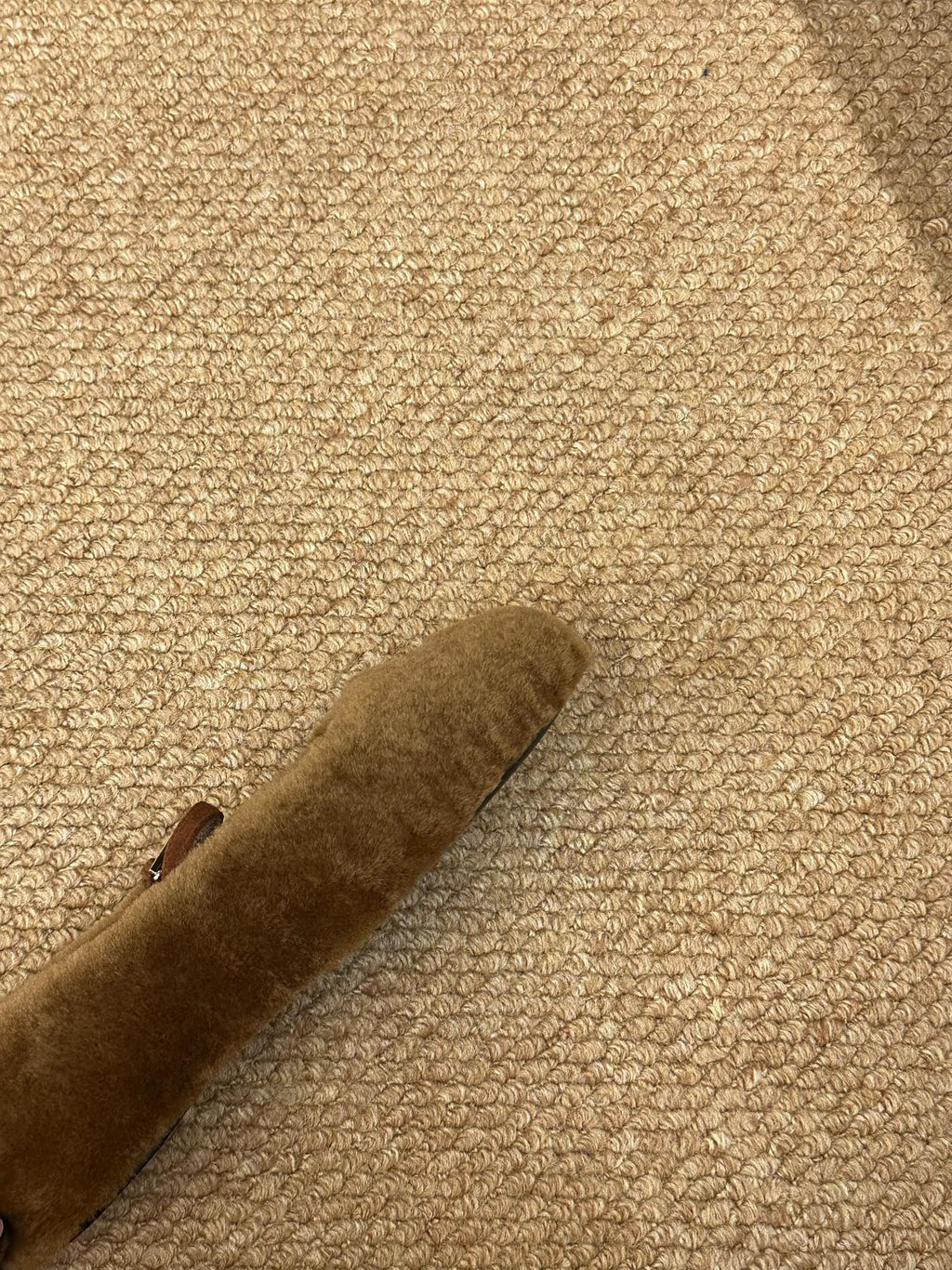 PRADA 26S SHEARLING BALLET FLATS IN BROWN