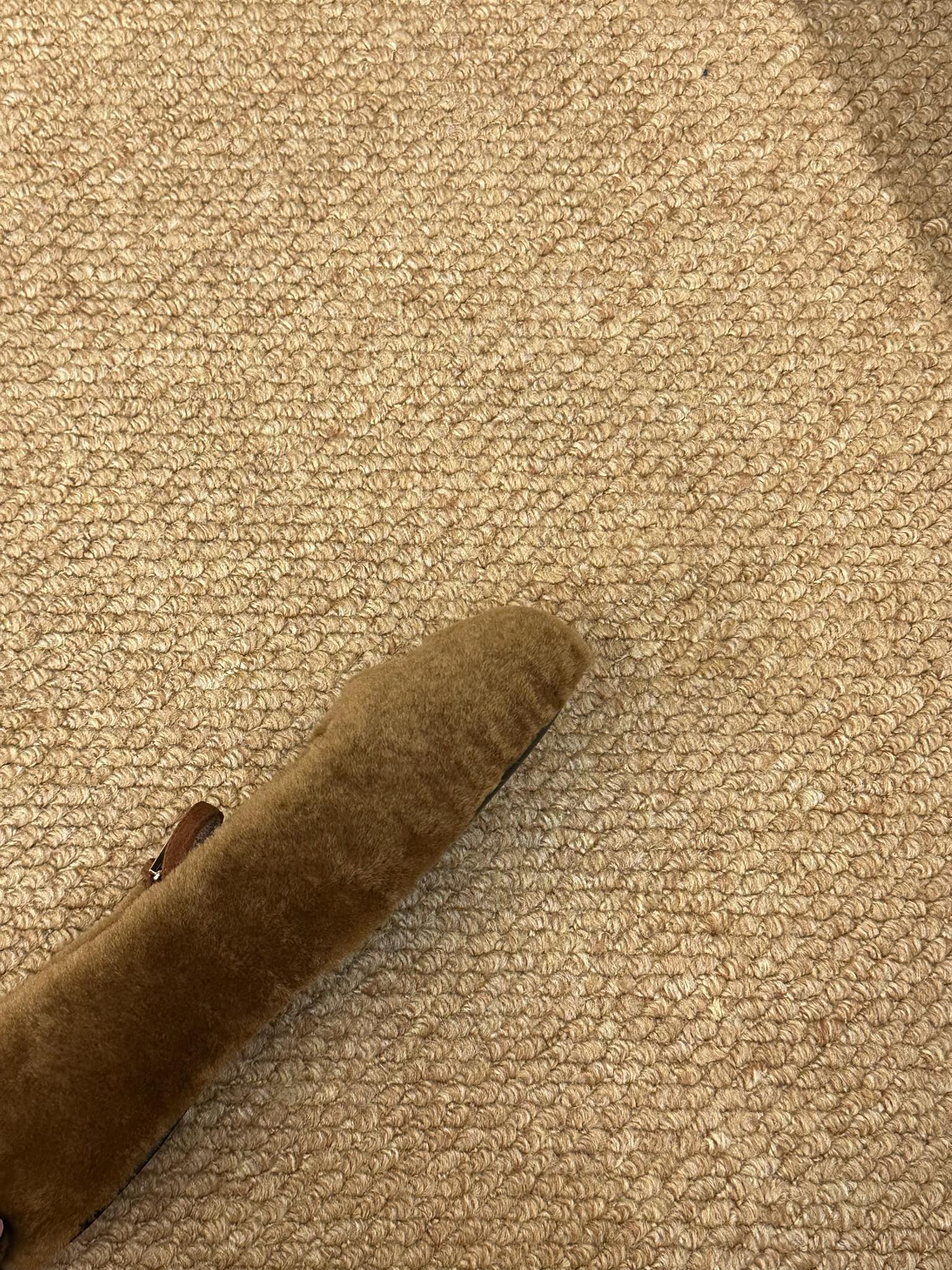 PRADA 26S SHEARLING BALLET FLATS IN BROWN