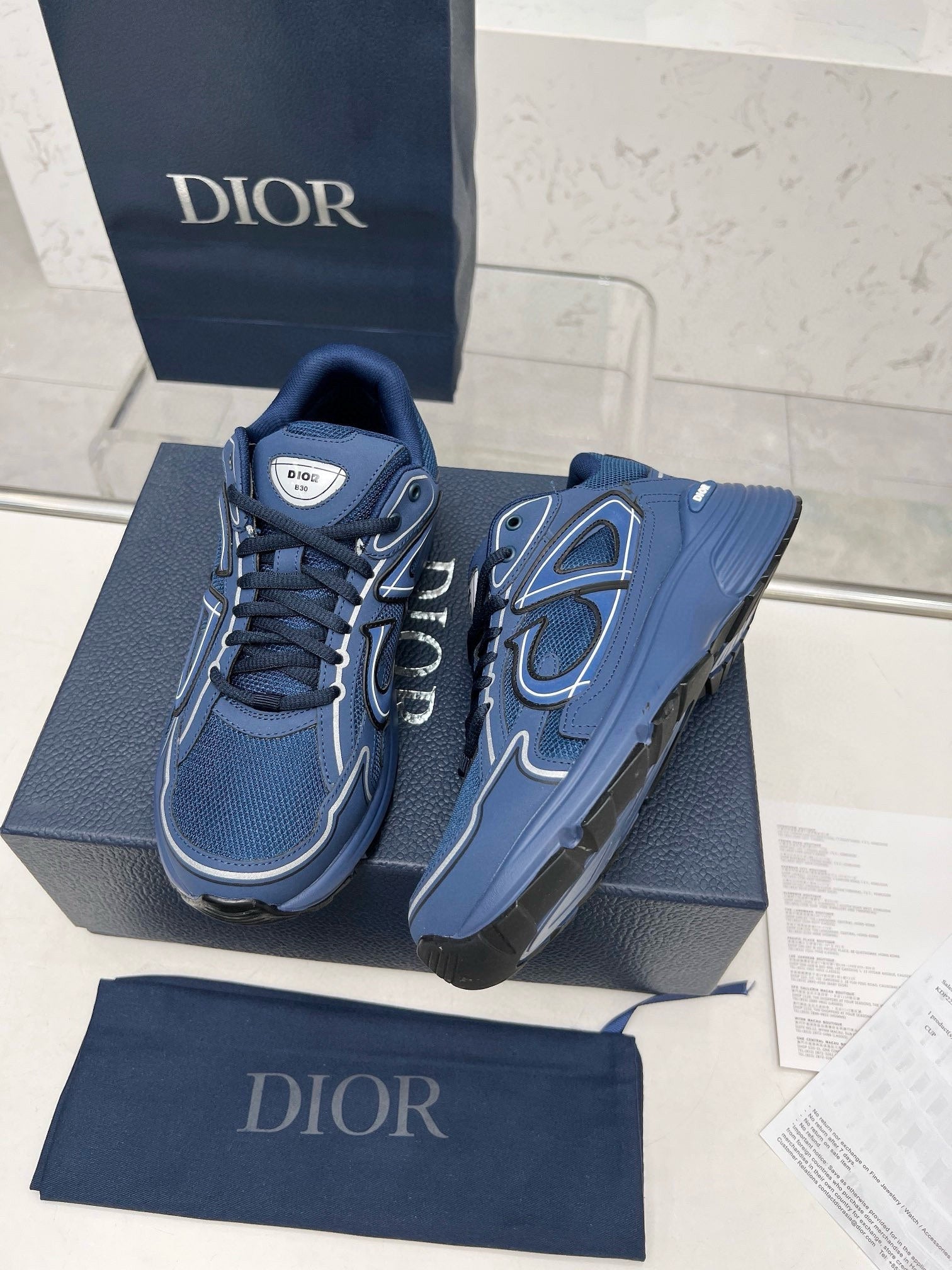 CD B30 SNEAKER AZURE MESH FABRIC