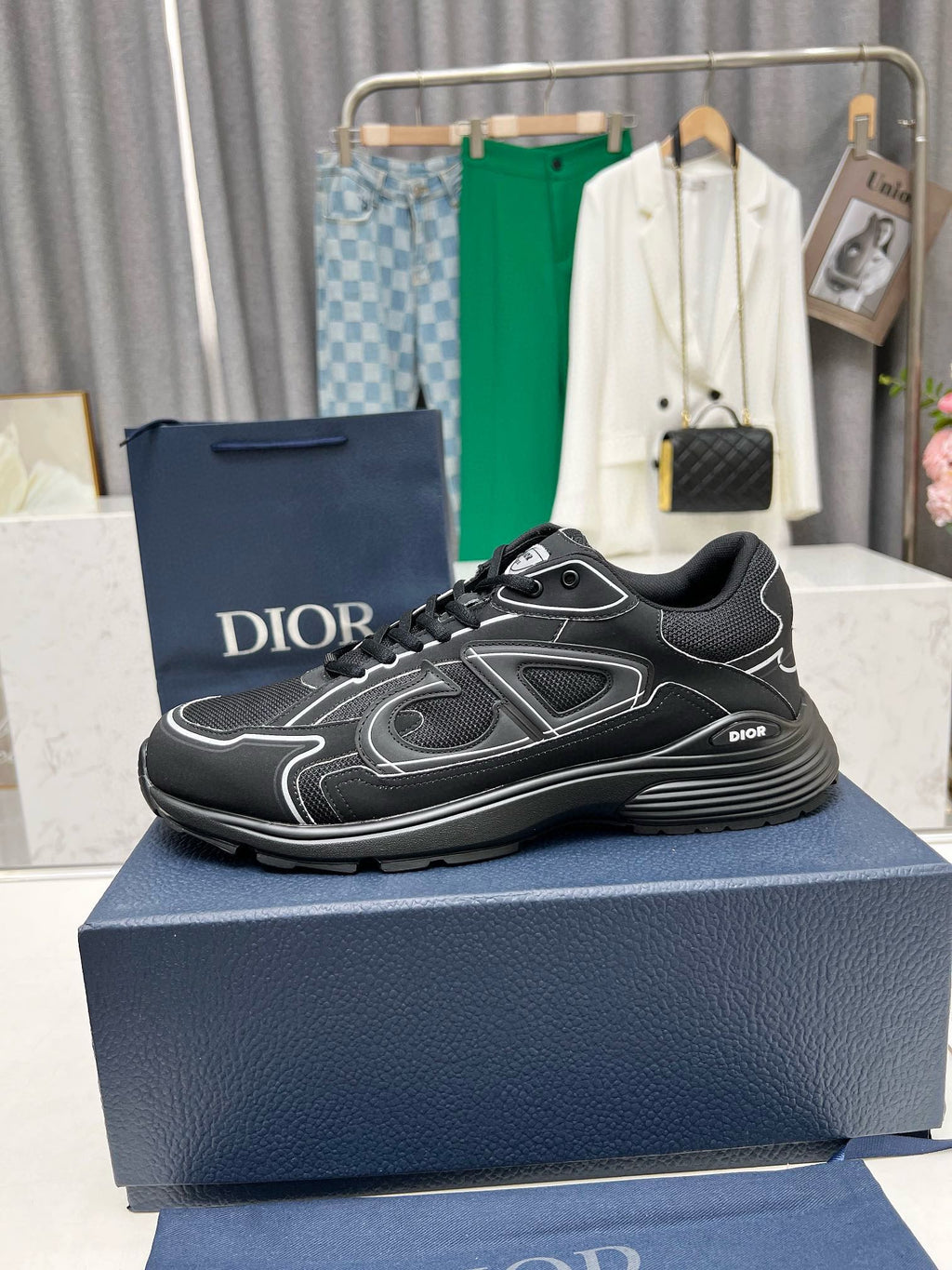 CD B30 SNEAKER BLACK MESH FABRIC