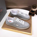 PRA TRAINER SHOES LIGHT GREY CALFSKIN