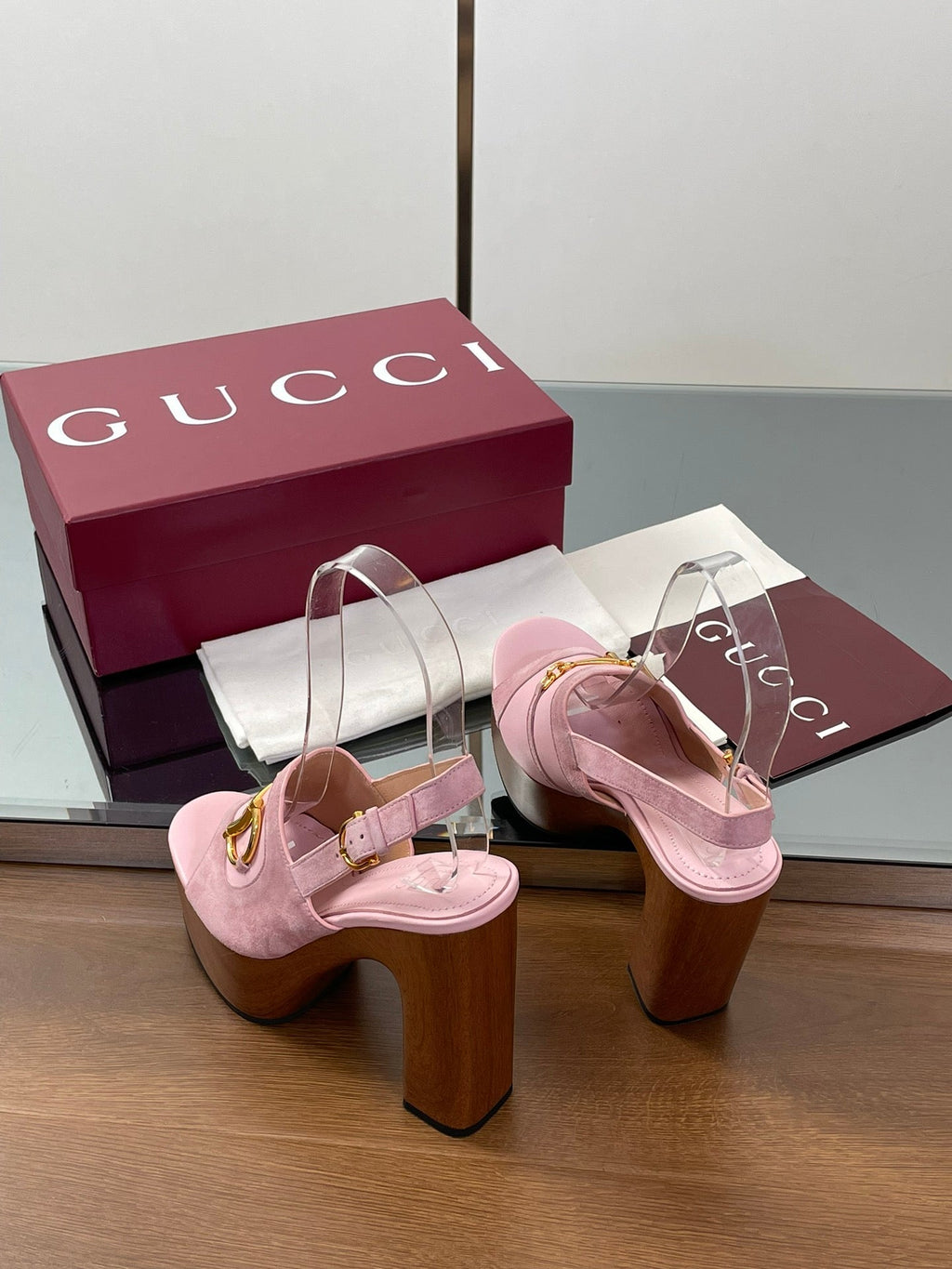 HIGH HEEL SANDALS 13 CM IN PINK CALFSKIN MIX SUEDE GOLD HARDWARE