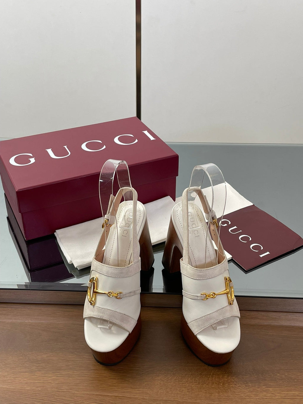 HIGH HEEL SANDALS 13 CM IN CREAM WHITE CALFSKIN MIX SUEDE GOLD HARDWARE