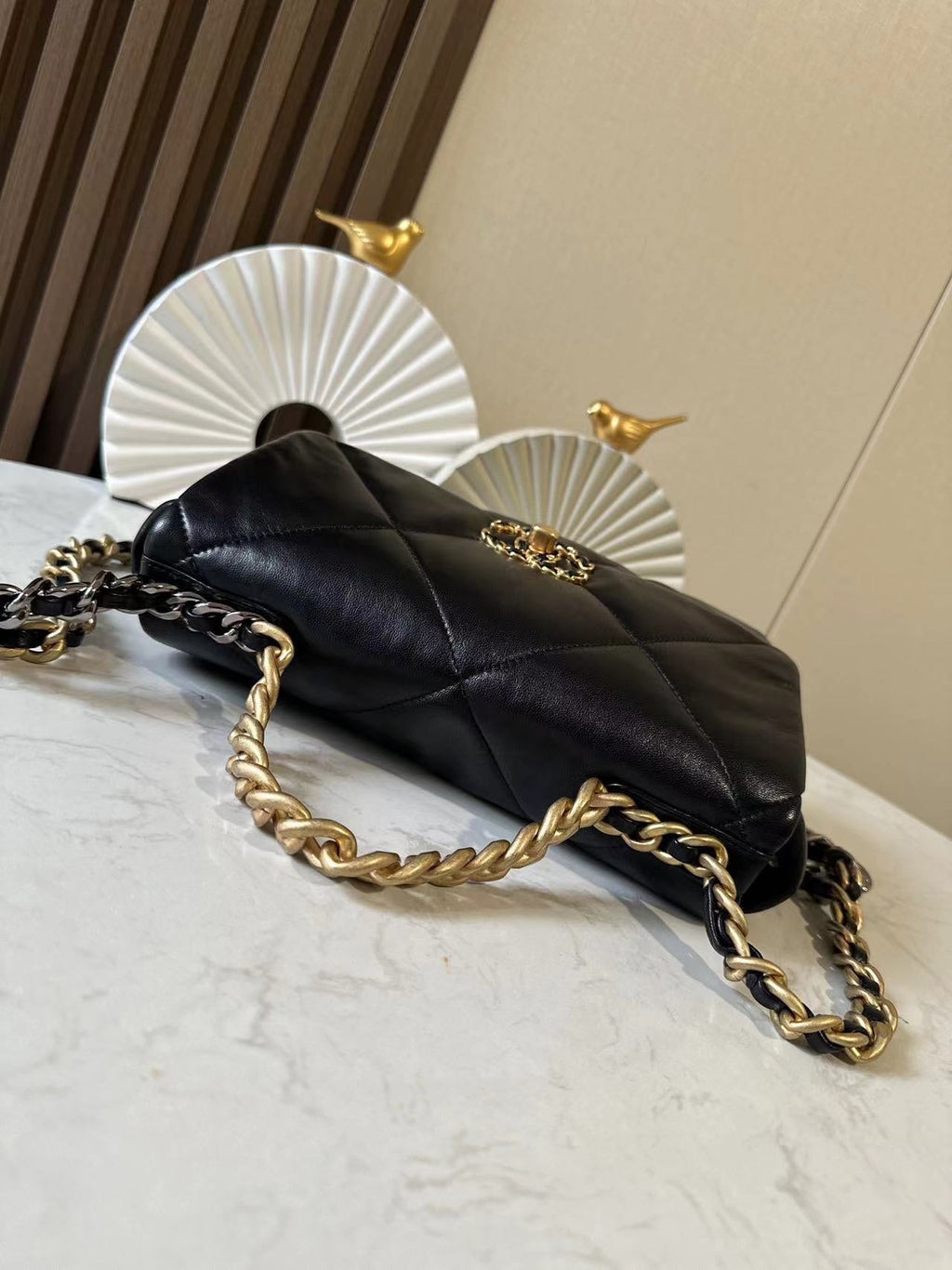CHANEL 26S FLAP BAG 26 IN BLACK LAMBSKIN