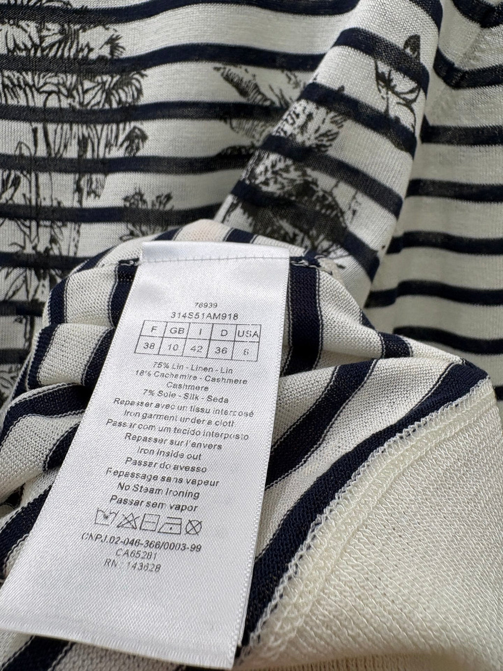 DIOR KNIT SWEATER 25S IN LINEN 266032