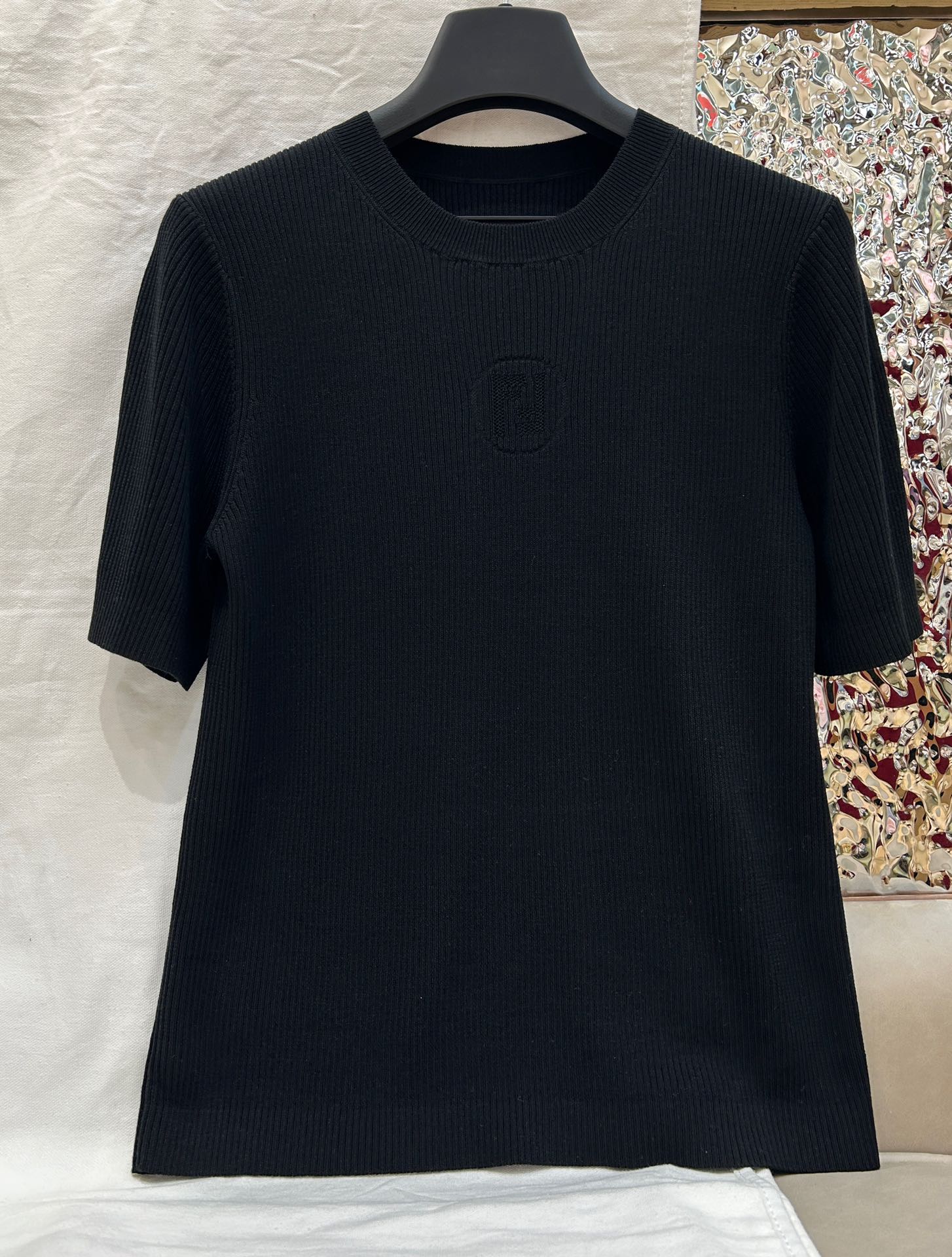 CREW NECK LOGO TEE 25S IN COTTON 266061