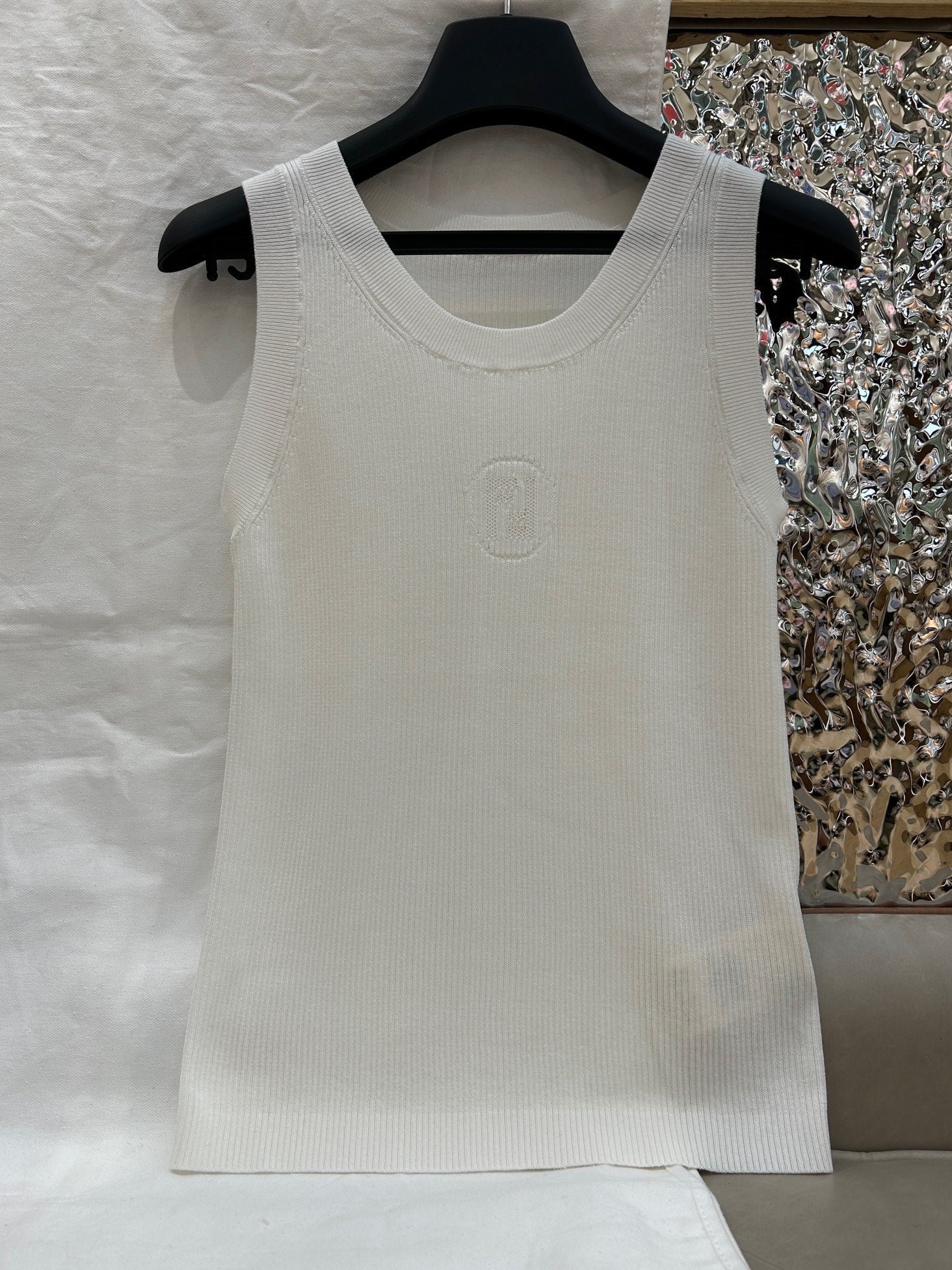 TANK TOP 25S WHITE IN SILK 266066