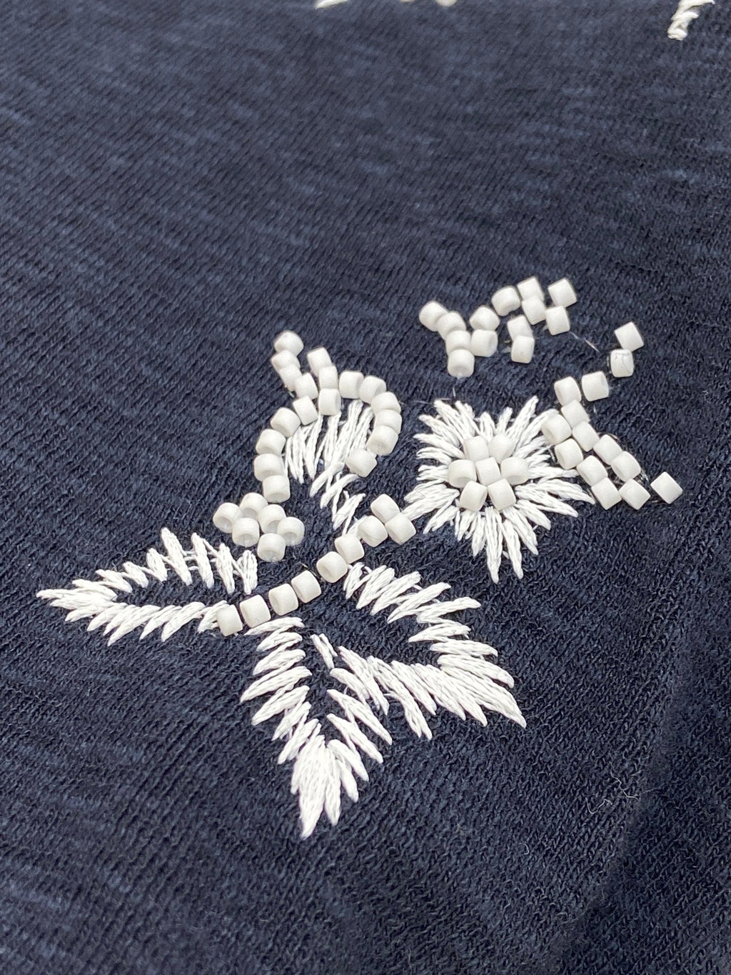FLORAL EMBROIDERED T SHIRT 25S IN COTTON 266303