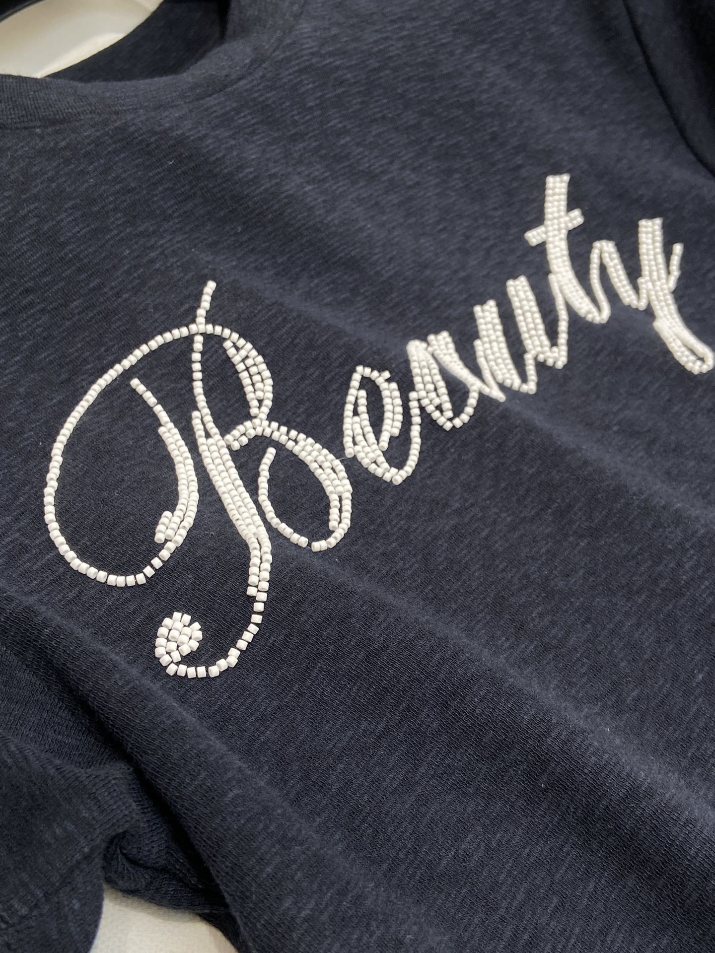 EMBROIDERED CHEST T SHIRT BEAUTY 25S IN COTTON 266314
