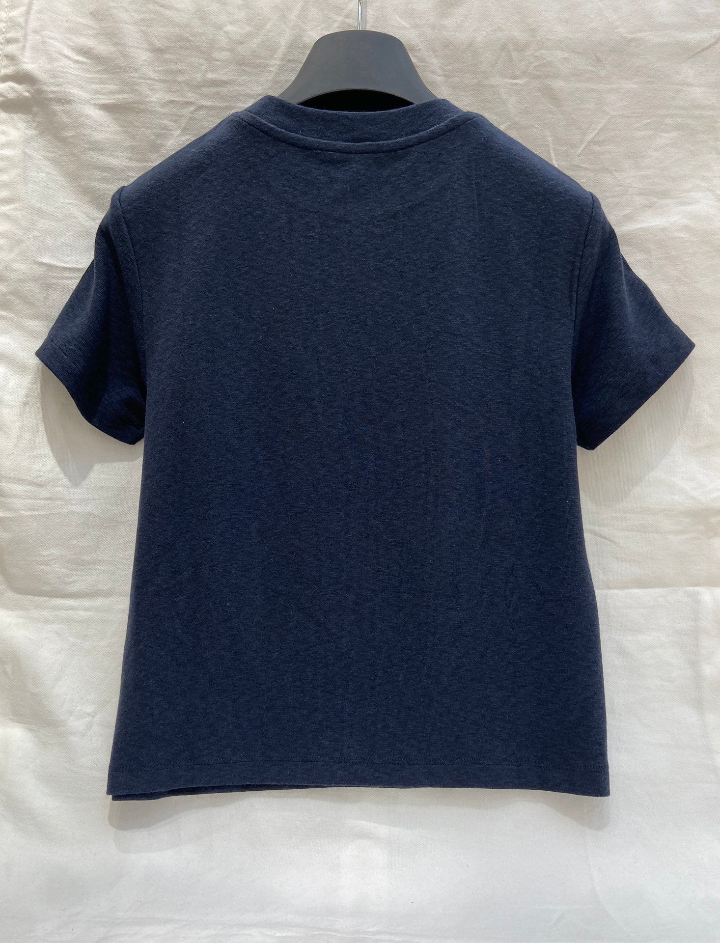 EMBROIDERED CHEST T SHIRT BEAUTY 25S IN COTTON 266314
