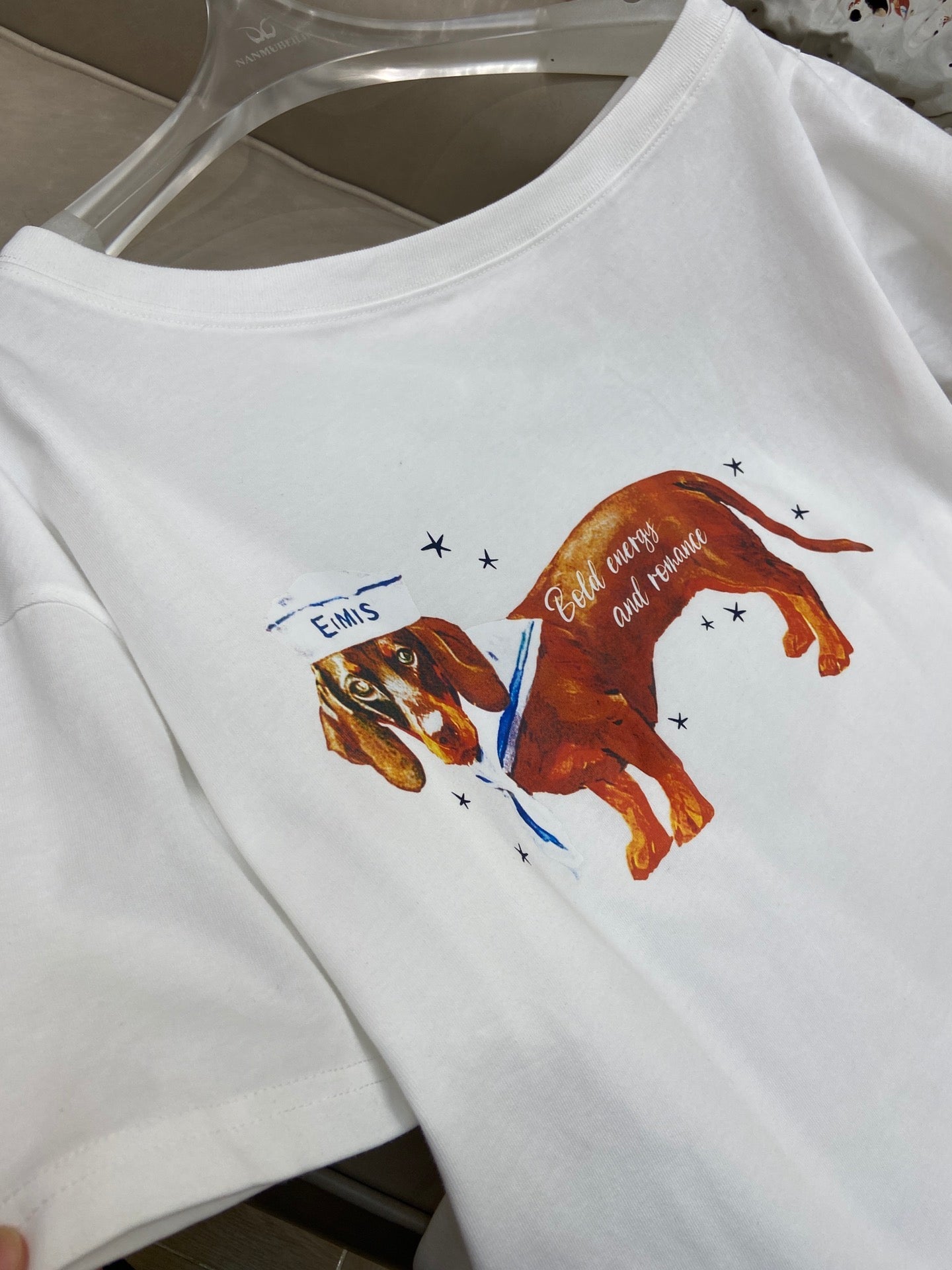 DACHSHUND PRINT T SHIRT 25S IN COTTON 266126