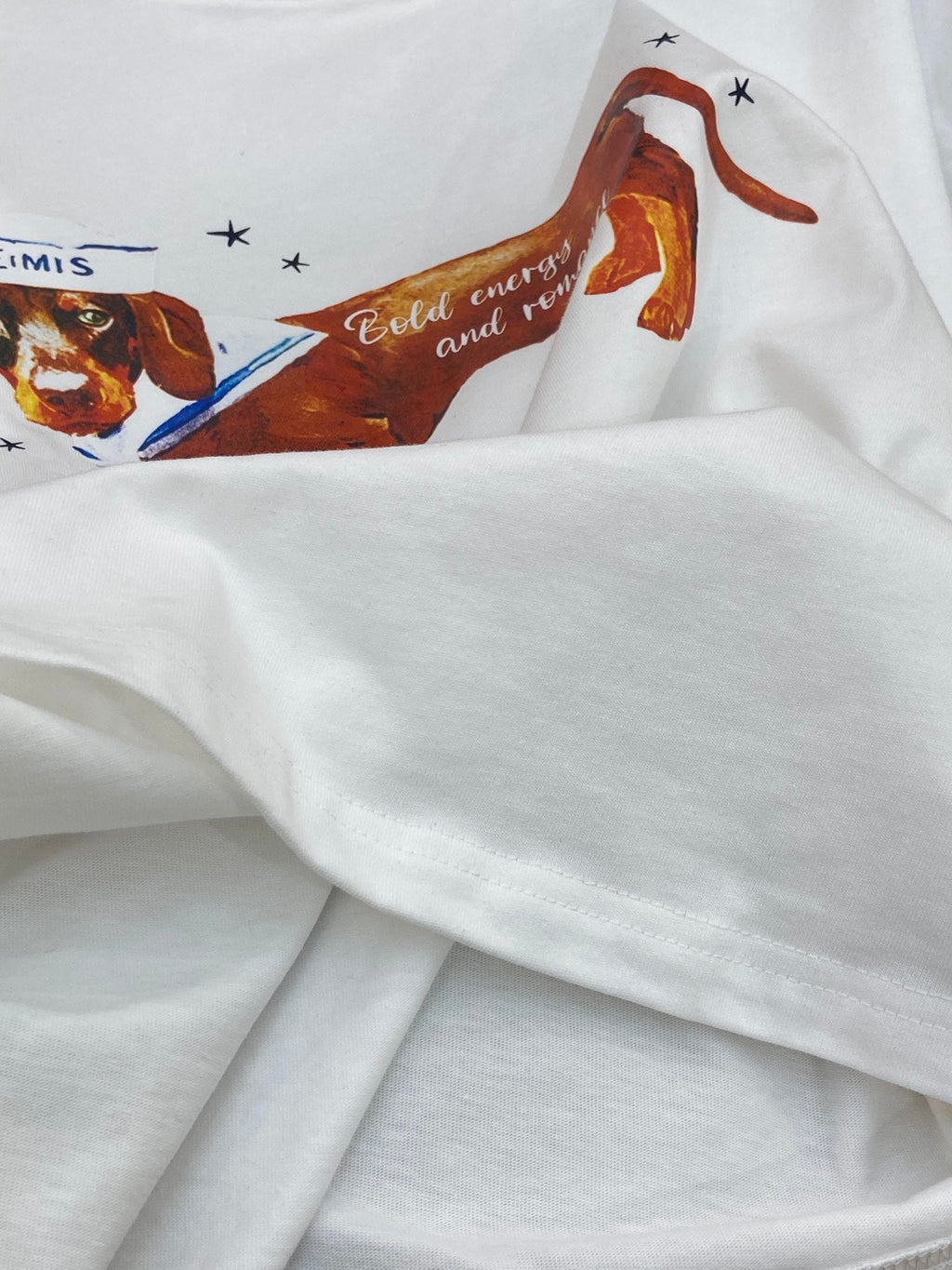DACHSHUND PRINT T SHIRT 25S IN COTTON 266126
