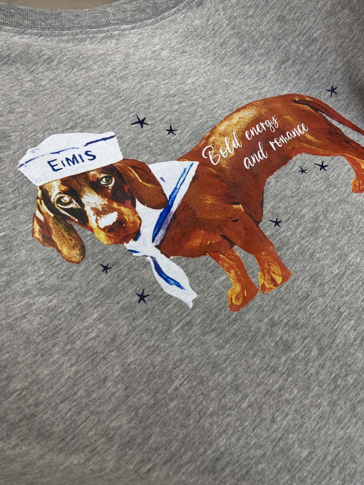 DACHSHUND PRINT T SHIRT 25S IN COTTON 266131