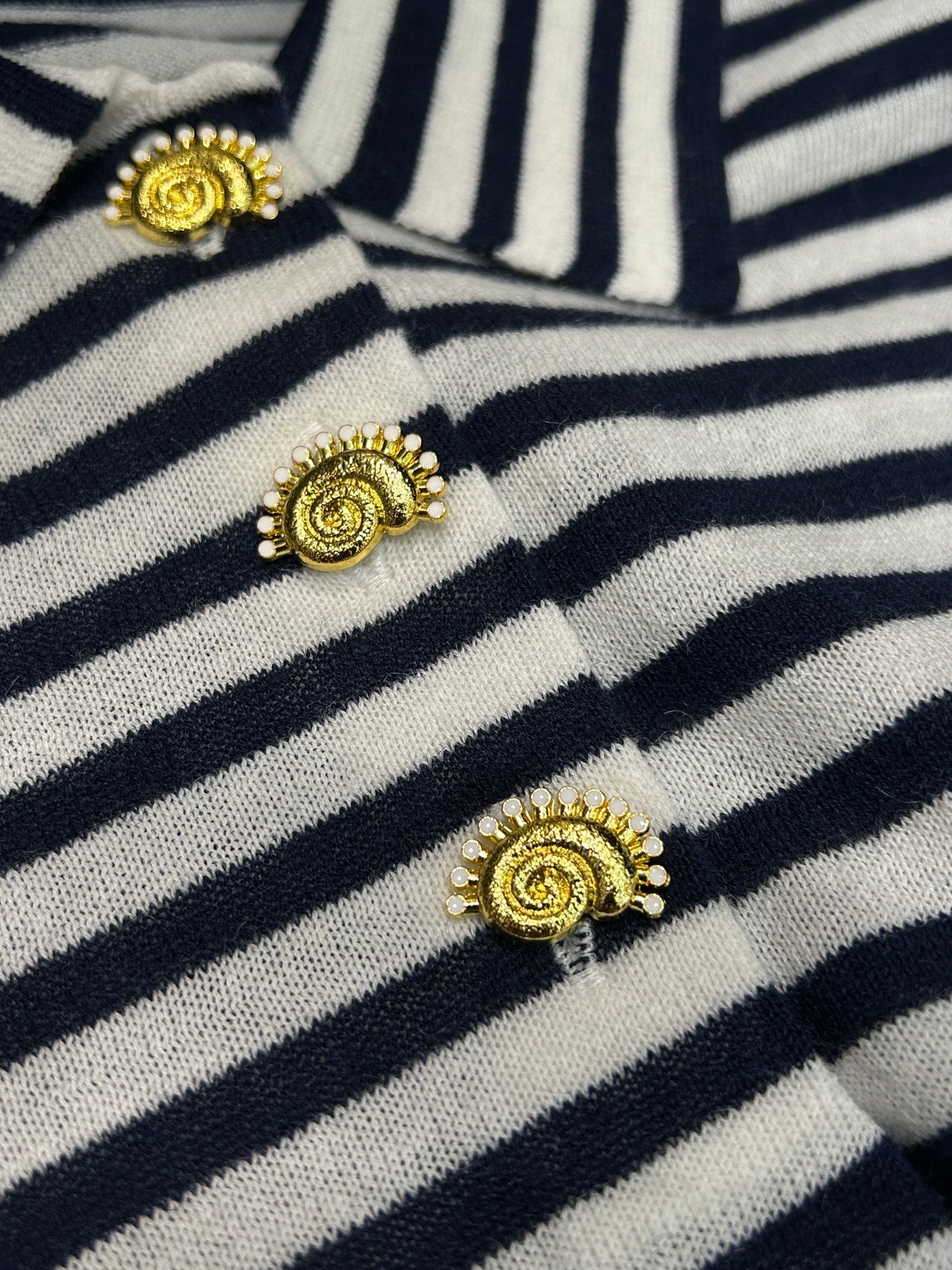STRIPED KNIT SWEATER 25S IN COTTON 266075