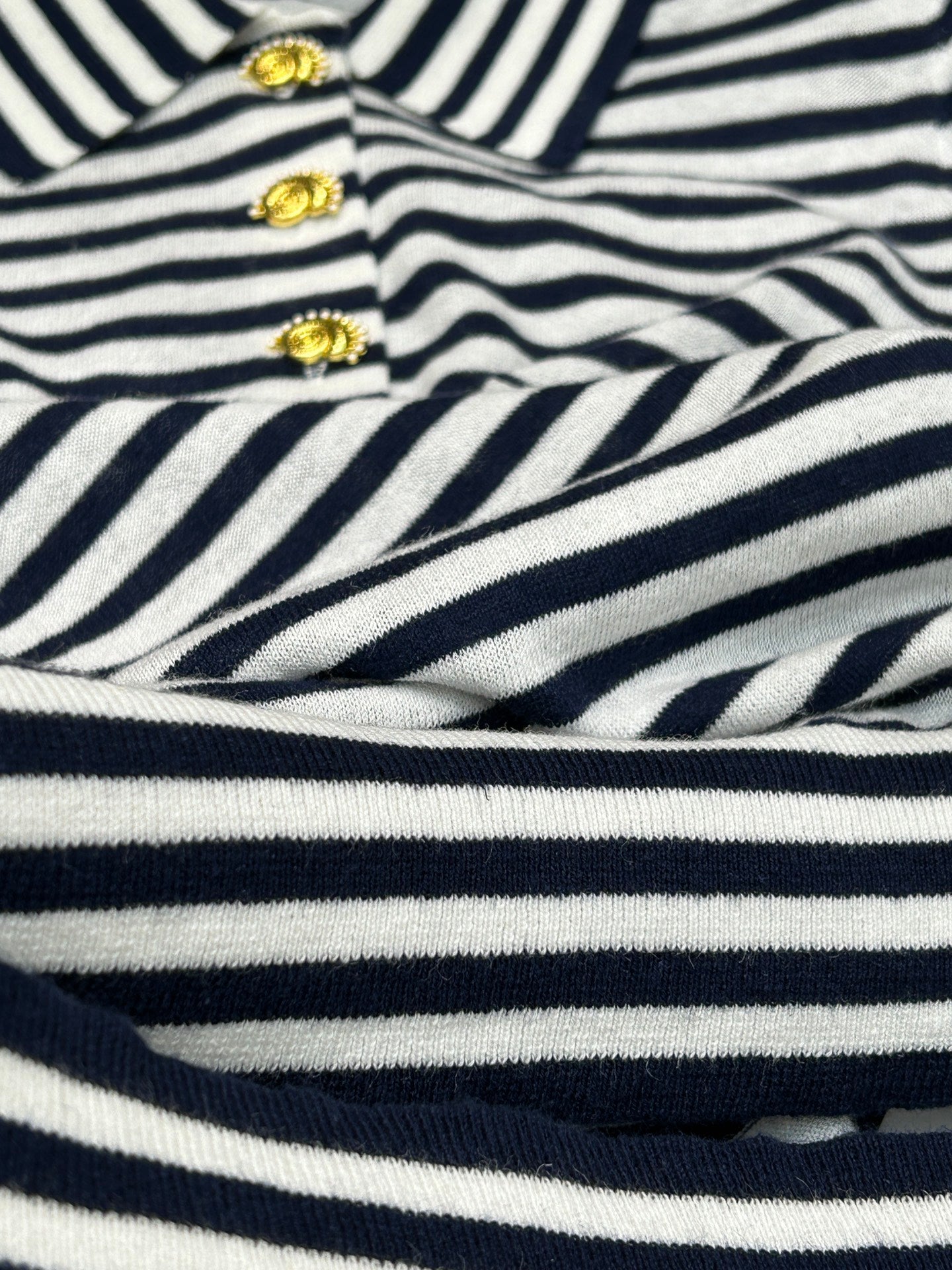 STRIPED KNIT SWEATER 25S IN COTTON 266075
