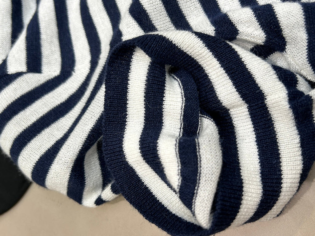 STRIPED KNIT SWEATER 25S IN COTTON 266075