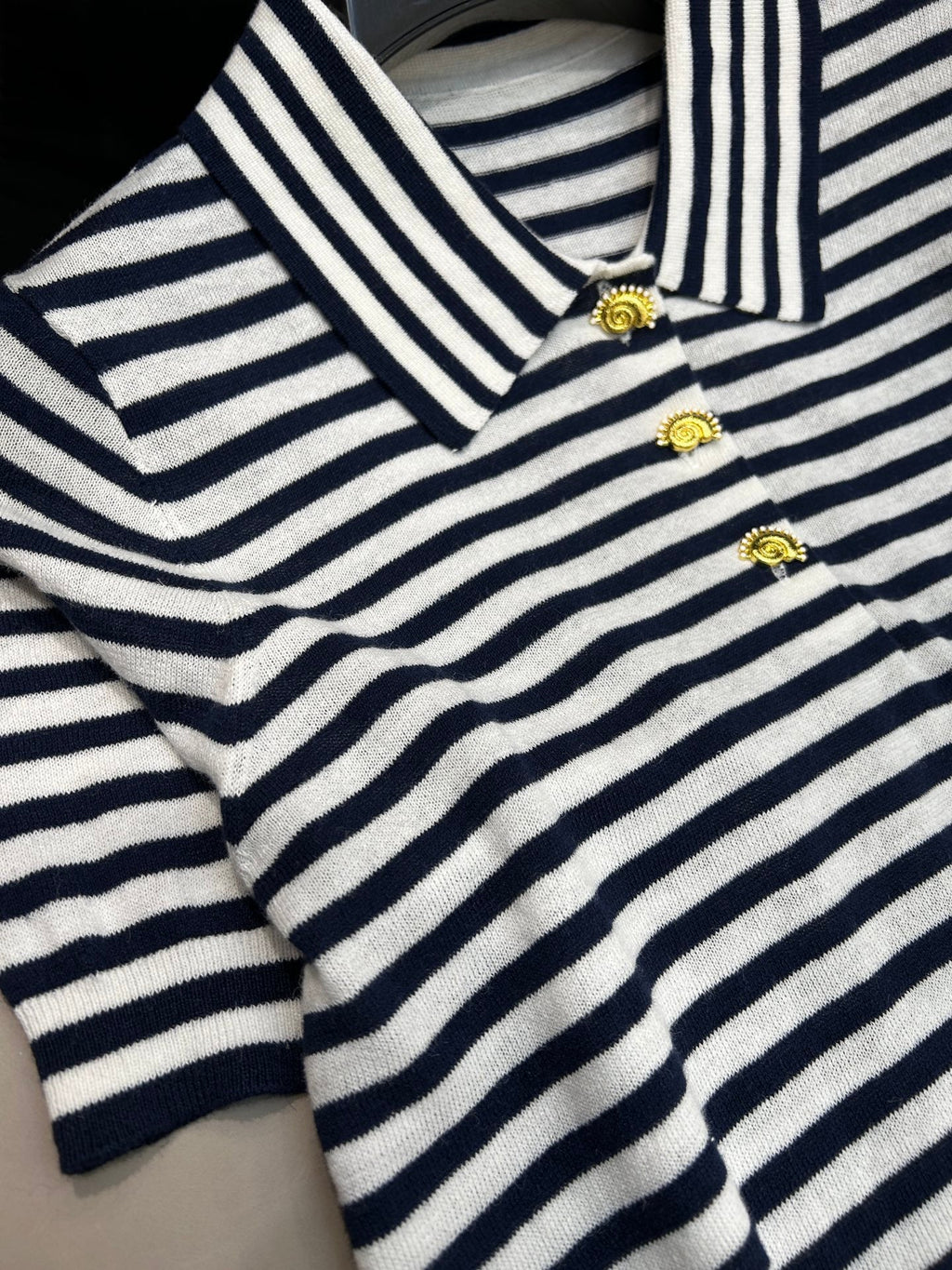 STRIPED KNIT SWEATER 25S IN COTTON 266075