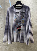 LONG SLEEVE STRIPED T-SHIRT 25S IN COTTON 266046