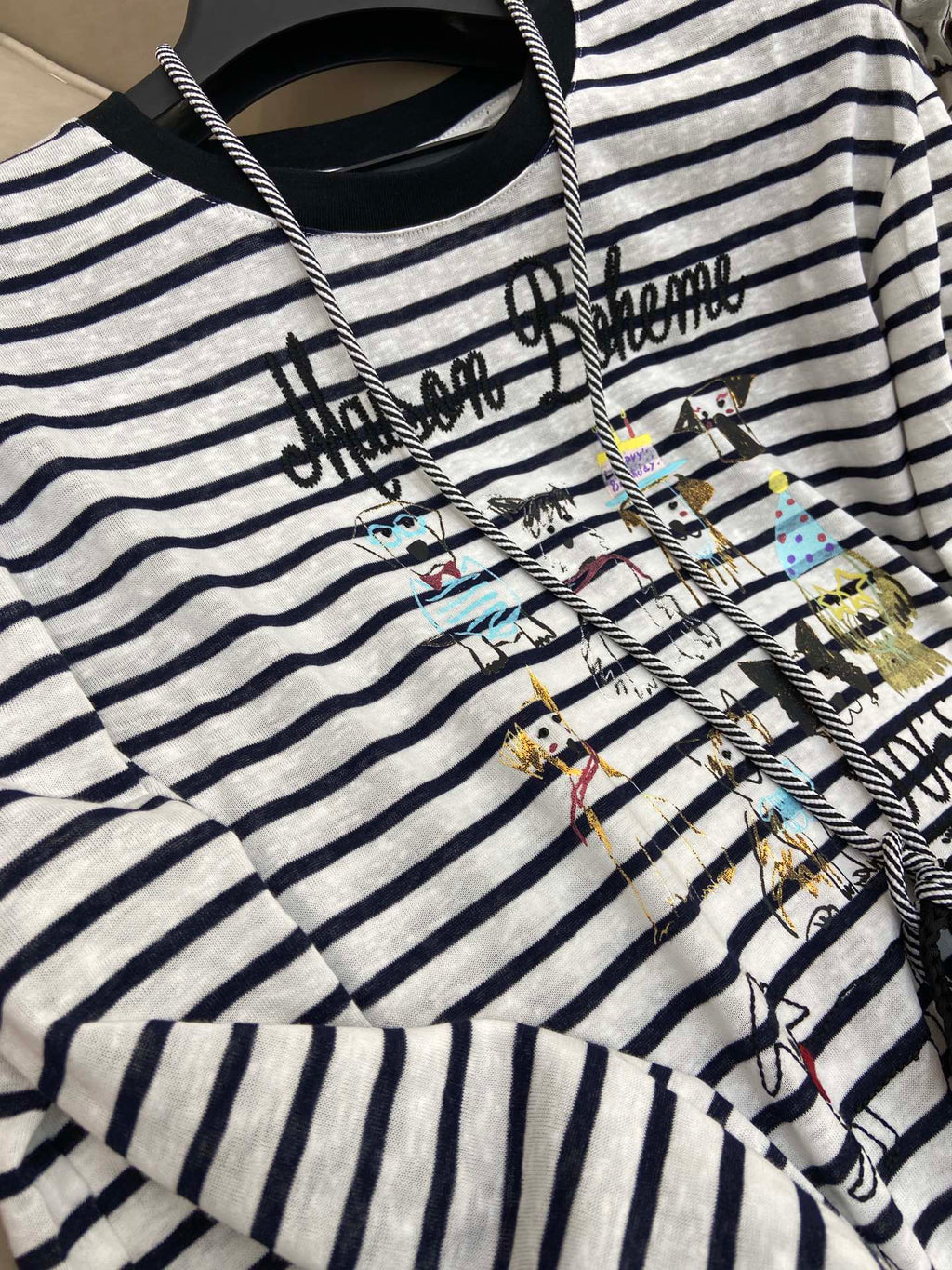 LONG SLEEVE STRIPED T-SHIRT 25S IN COTTON 266046