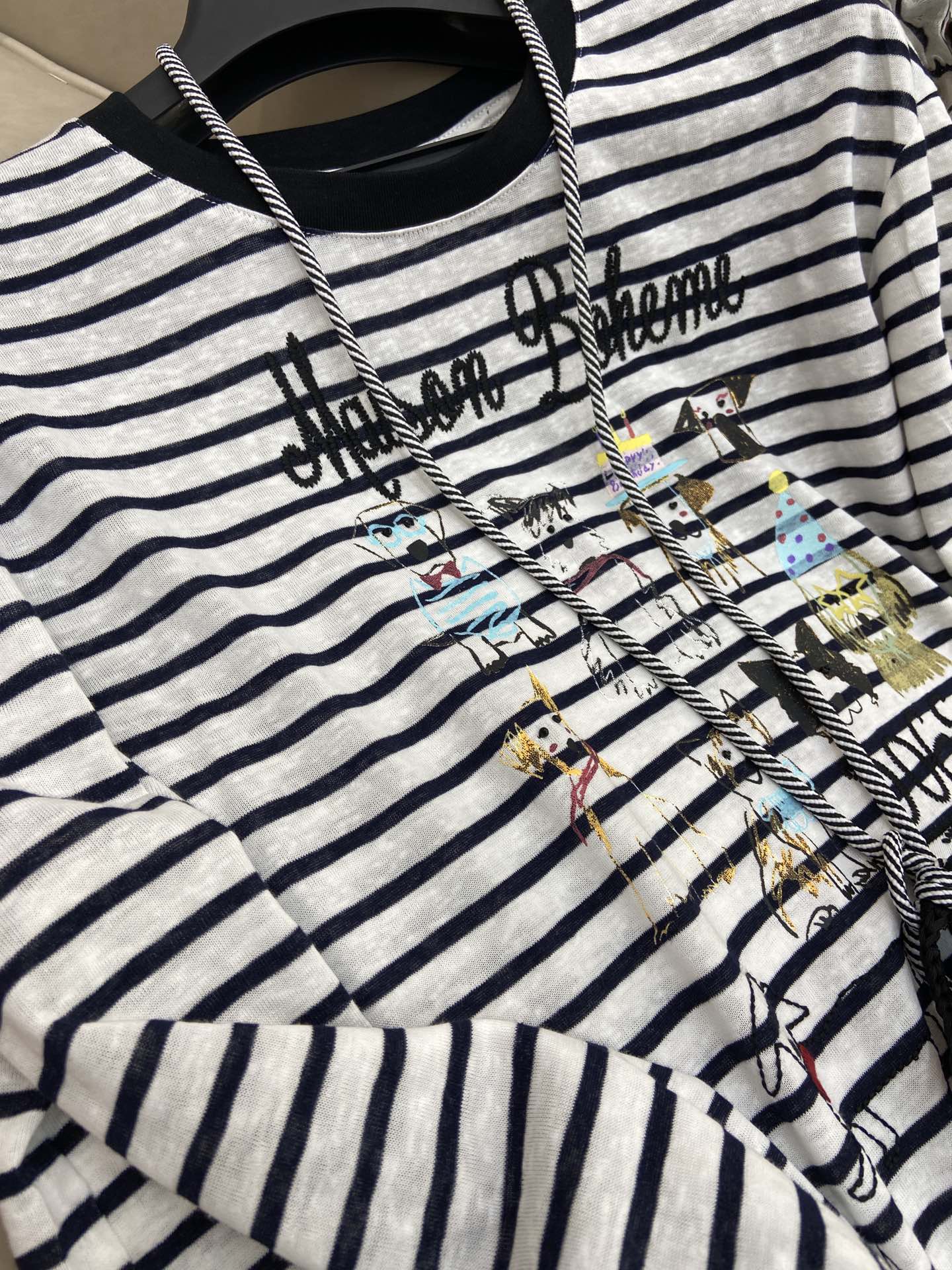 LONG SLEEVE STRIPED T-SHIRT 25S IN COTTON 266046