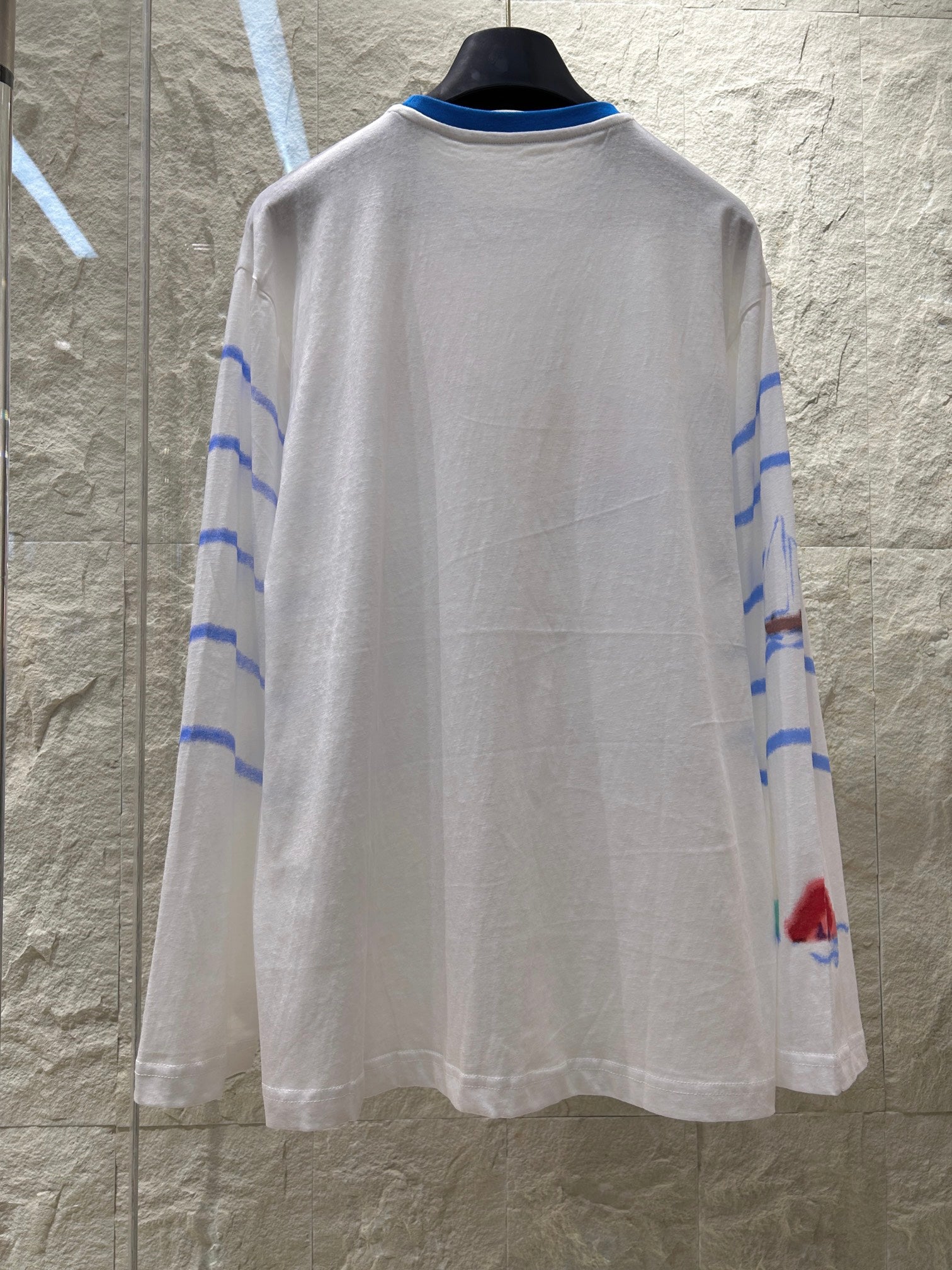 STRIPED LONG SLEEVE T SHIRT 25S IN COTTON 266277