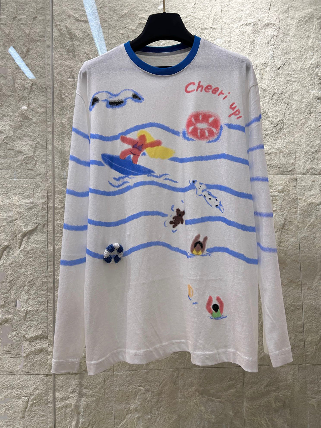 STRIPED LONG SLEEVE T SHIRT 25S IN COTTON 266277