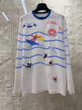 STRIPED LONG SLEEVE T SHIRT 25S IN COTTON 266277