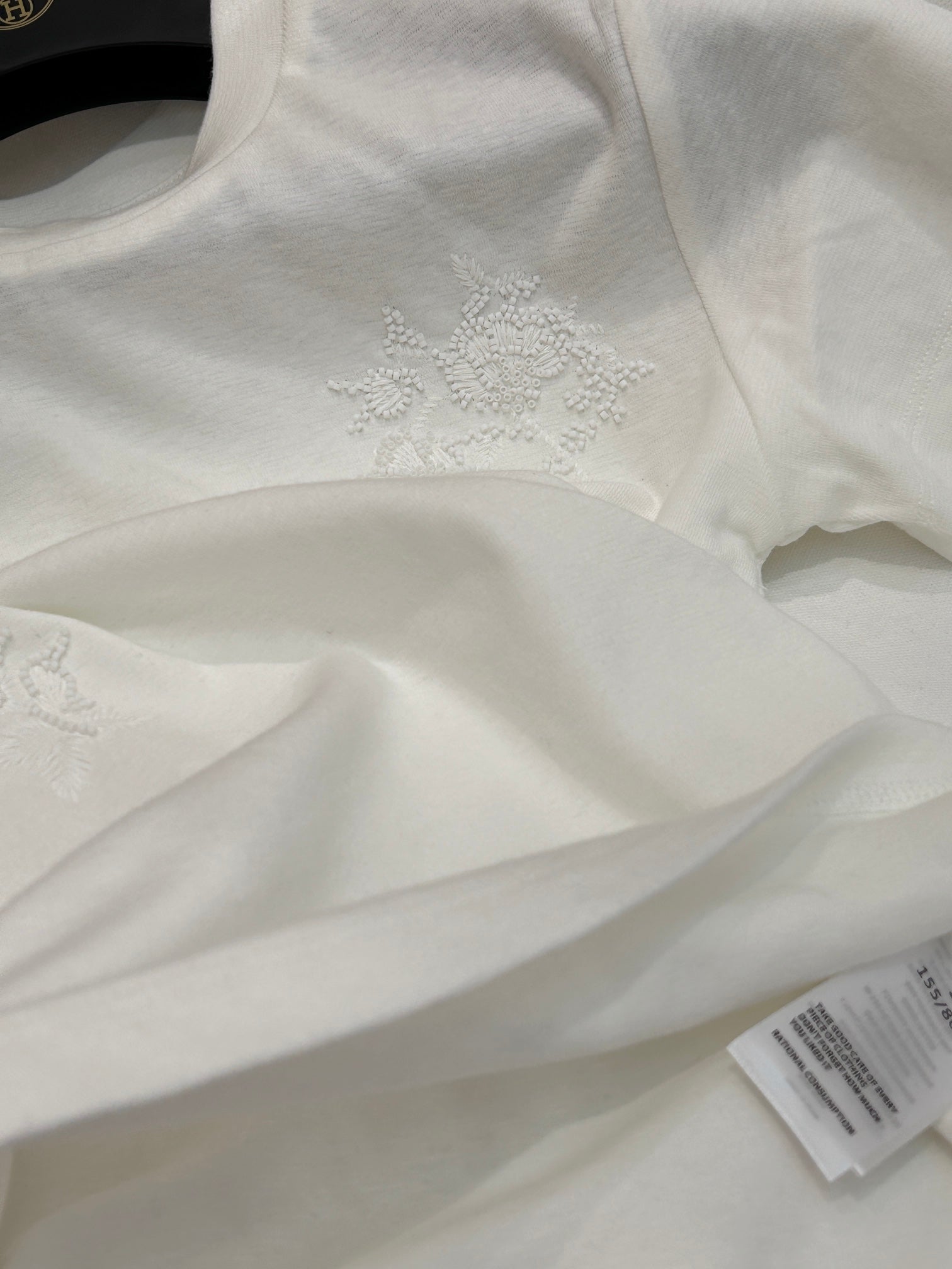 FLORAL EMBROIDERED T SHIRT 25S IN COTTON 266309