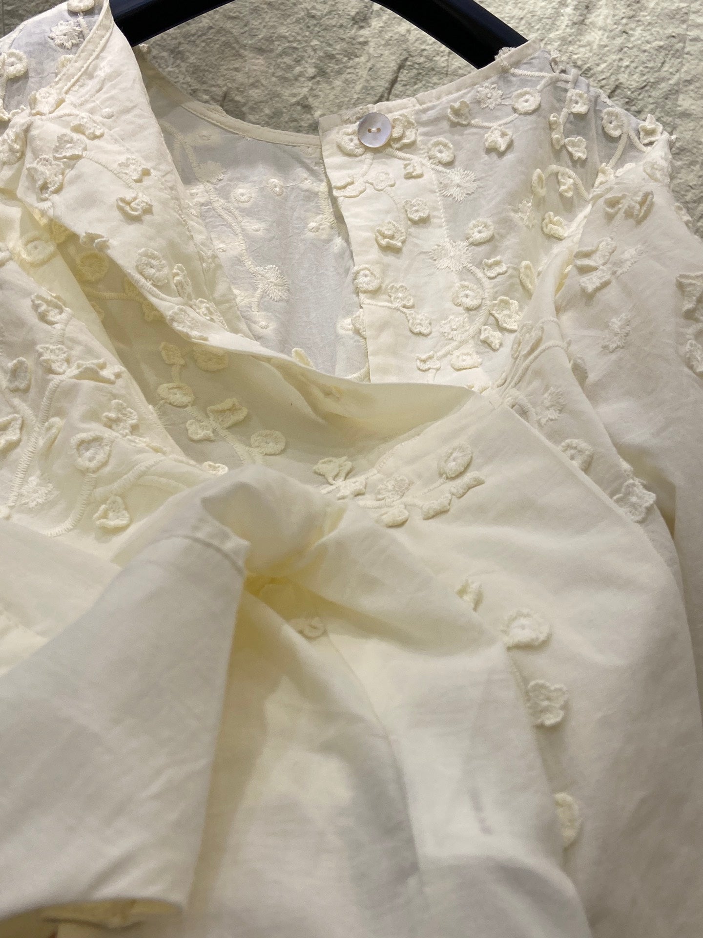 ROUND NECK EMBROIDERED SHIRT 25S IN COTTON 266154