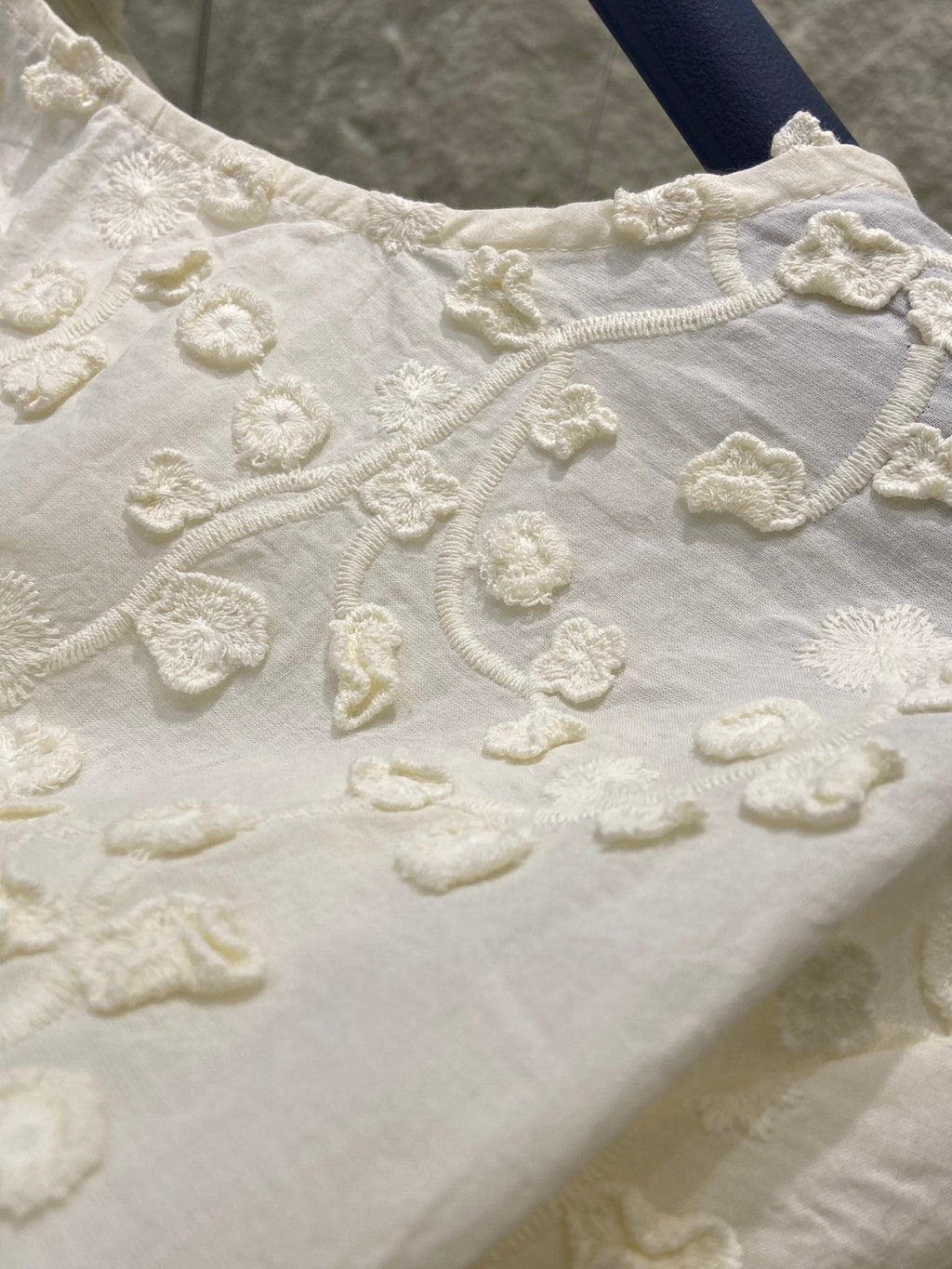 ROUND NECK EMBROIDERED SHIRT 25S IN COTTON 266154