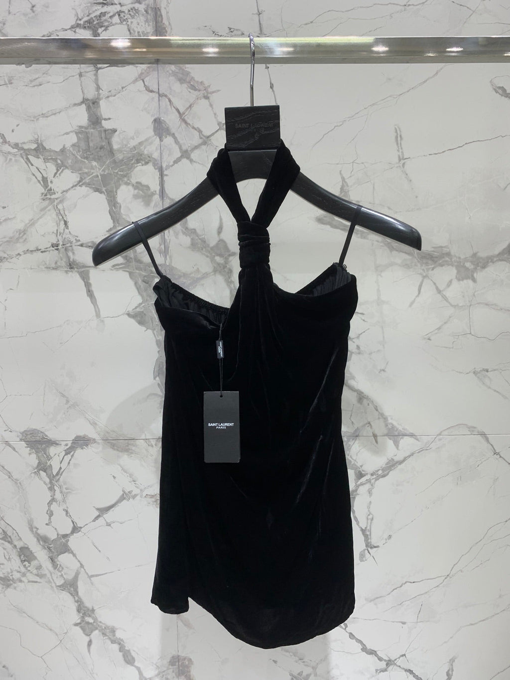 YSL 25S VELVET HALTER TOP STYLE 129