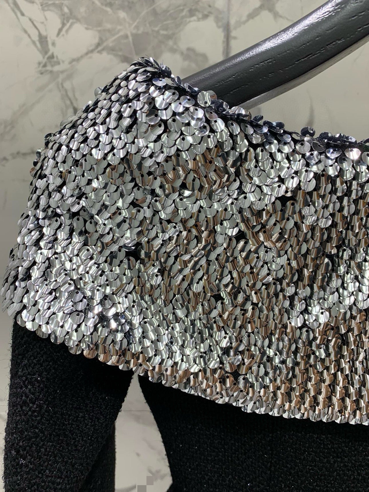 YSL 25S OFF-SHOULDER SEQUIN JACKET STYLE 185