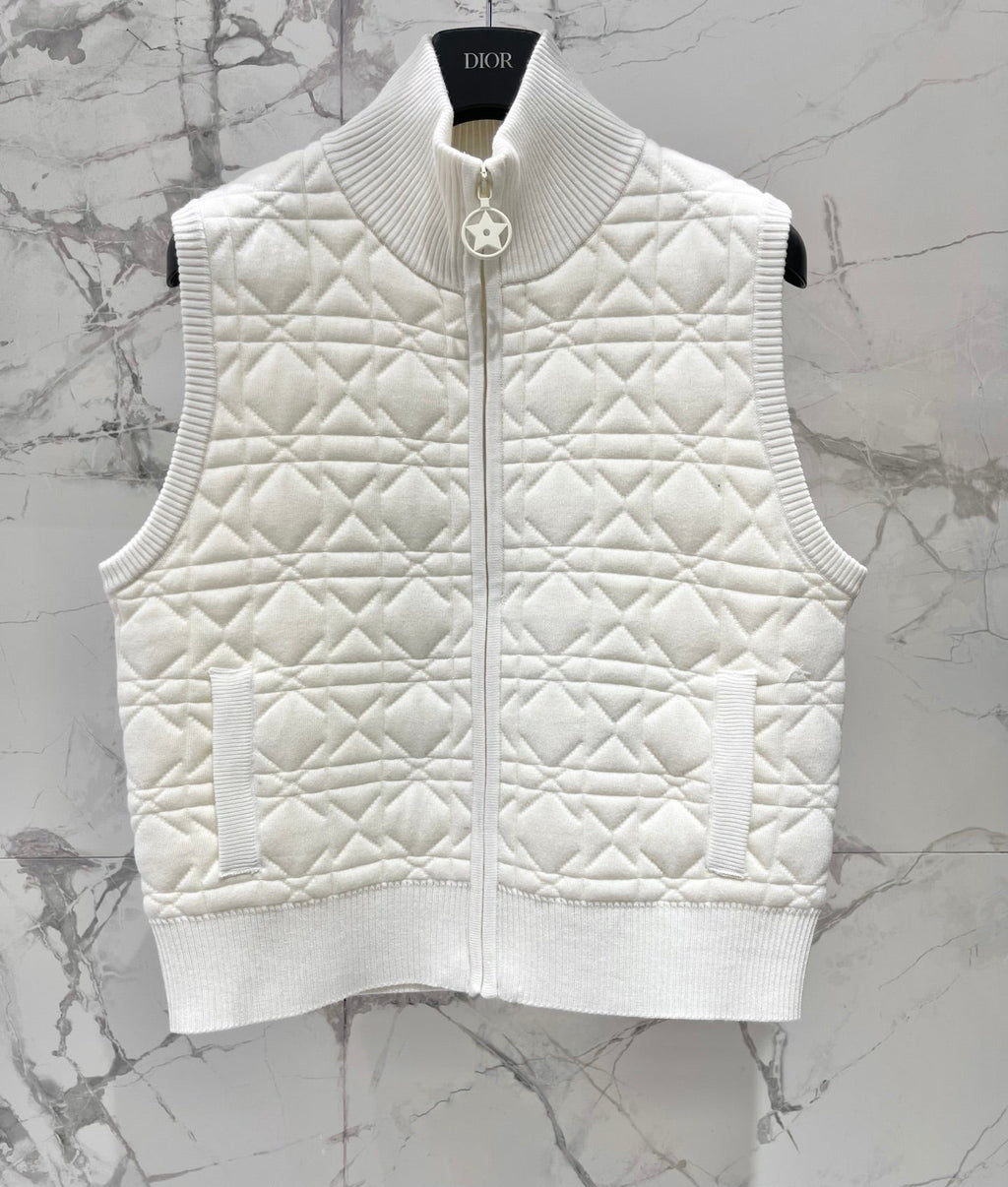 DIOR 26S DIAMOND-PATTERN KNIT VEST 947