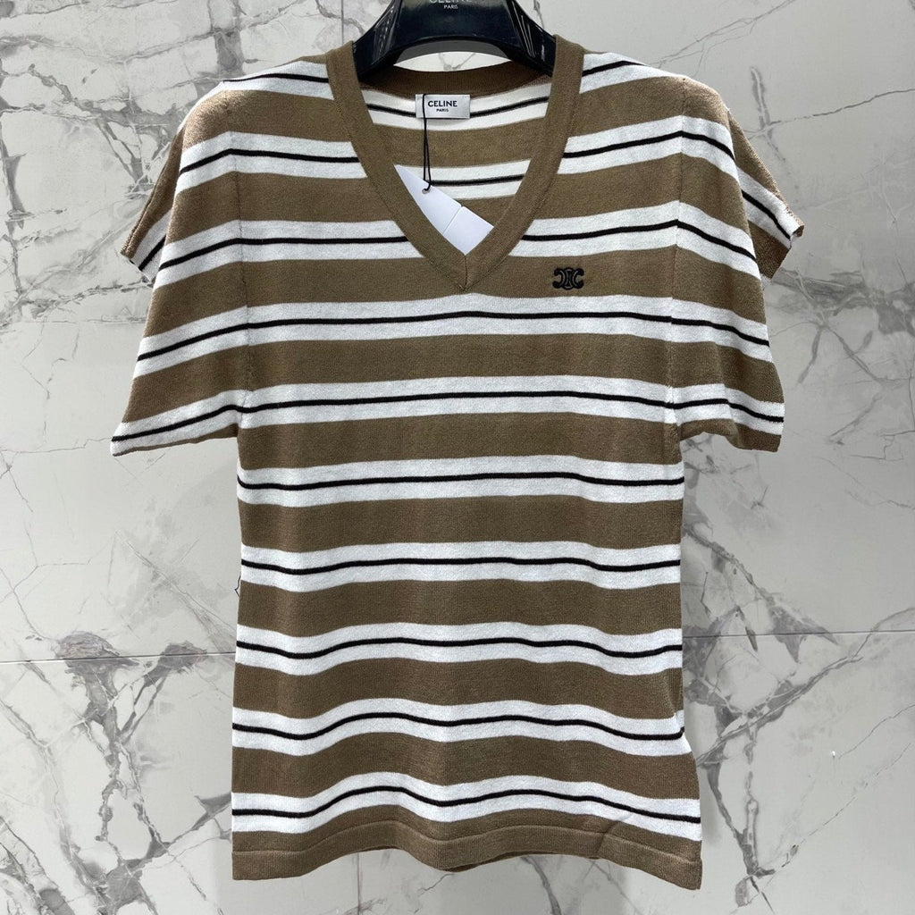CELINE 26S V NECK SHORT SLEEVE T-SHIRT 207