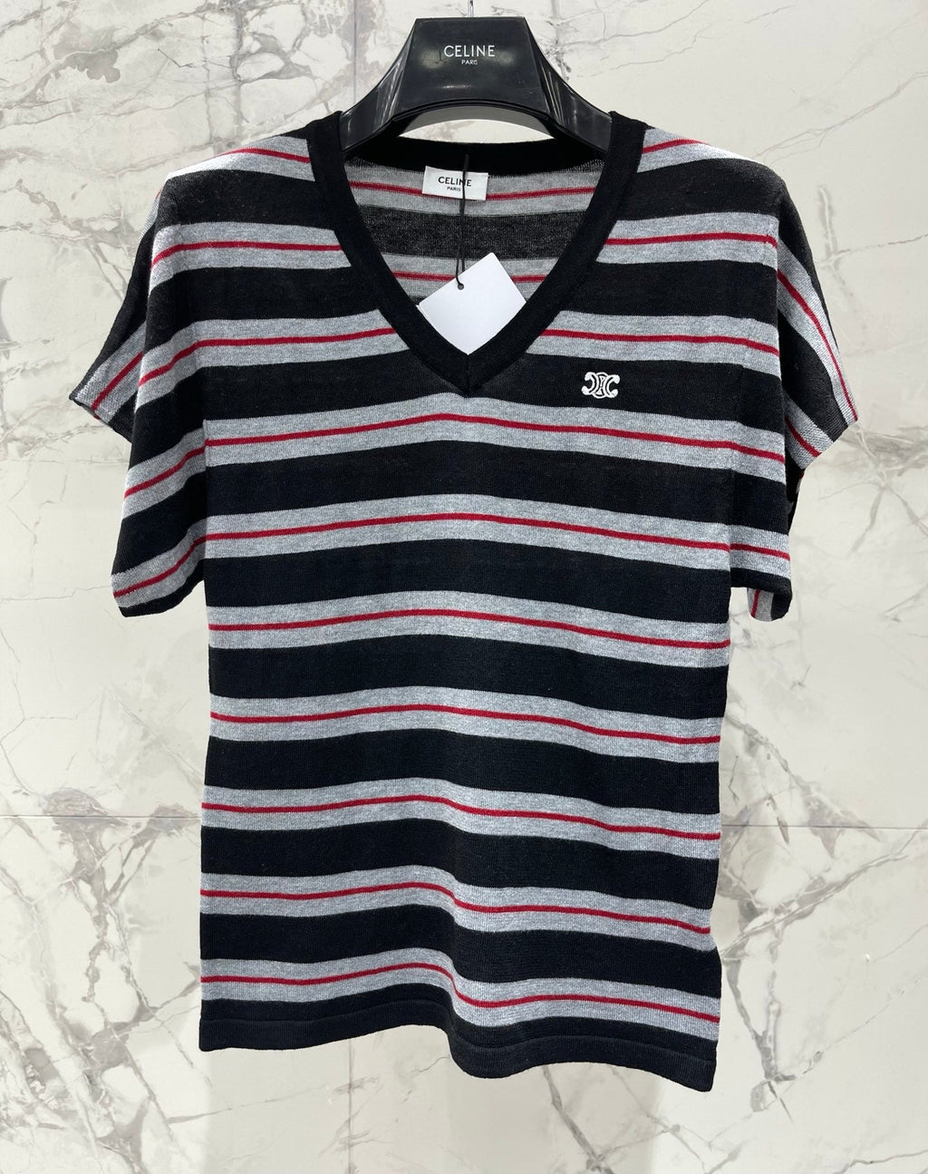 CELINE 26S V NECK SHORT SLEEVE T-SHIRT 206