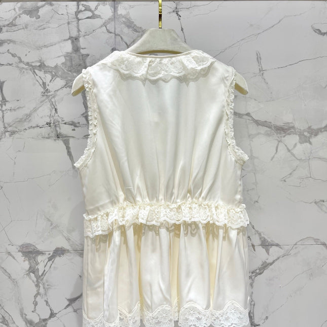CHLOE 26S LACE TRIM SILK CAMISOLE TOP STYLE 34